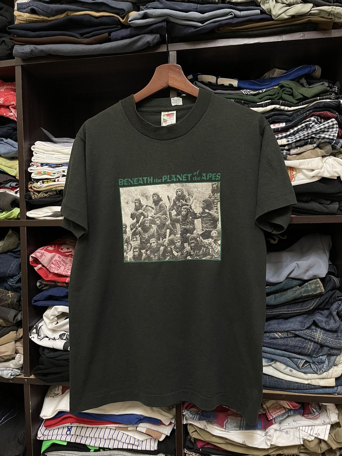 image of Movie x Vintage Beneath The Planet Of The Apes Tee in Black, Men's (Size Medium)