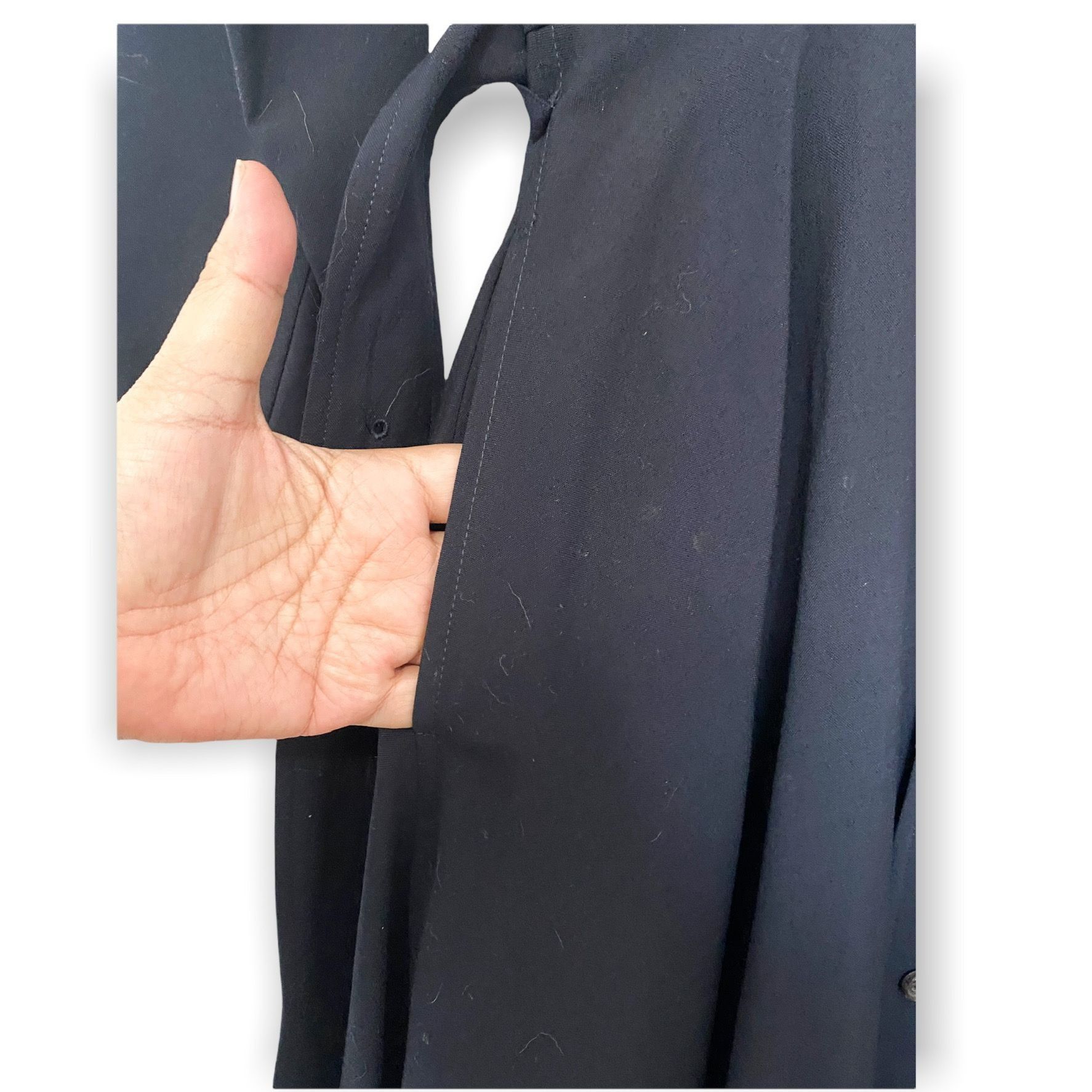 Comme des Garcons Vintage 1992 Comme Des Garcons Tricot Navy Wool Midi Dress Size S / US 4 / IT 40 - 10 Thumbnail