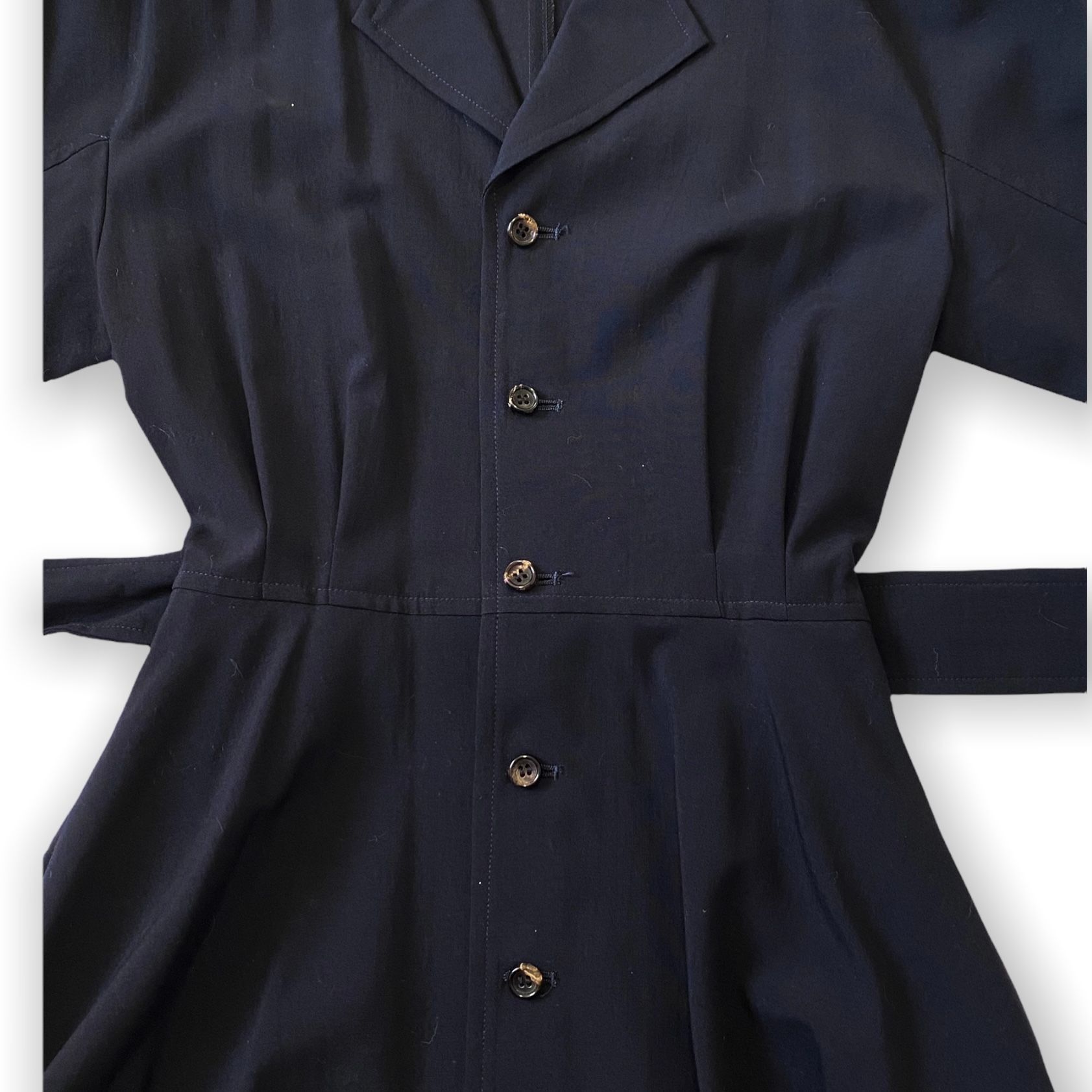 Comme des Garcons Vintage 1992 Comme Des Garcons Tricot Navy Wool Midi Dress Size S / US 4 / IT 40 - 5 Thumbnail