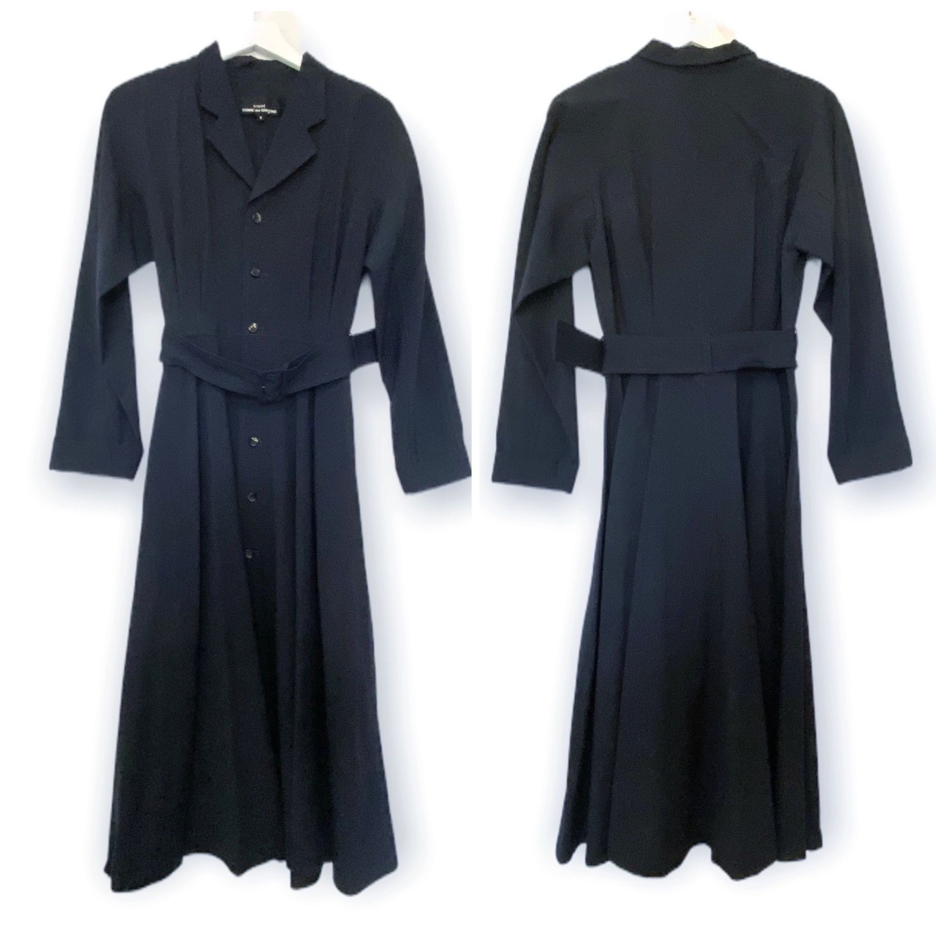Comme des Garcons Vintage 1992 Comme Des Garcons Tricot Navy Wool Midi Dress Size S / US 4 / IT 40 - 3 Thumbnail