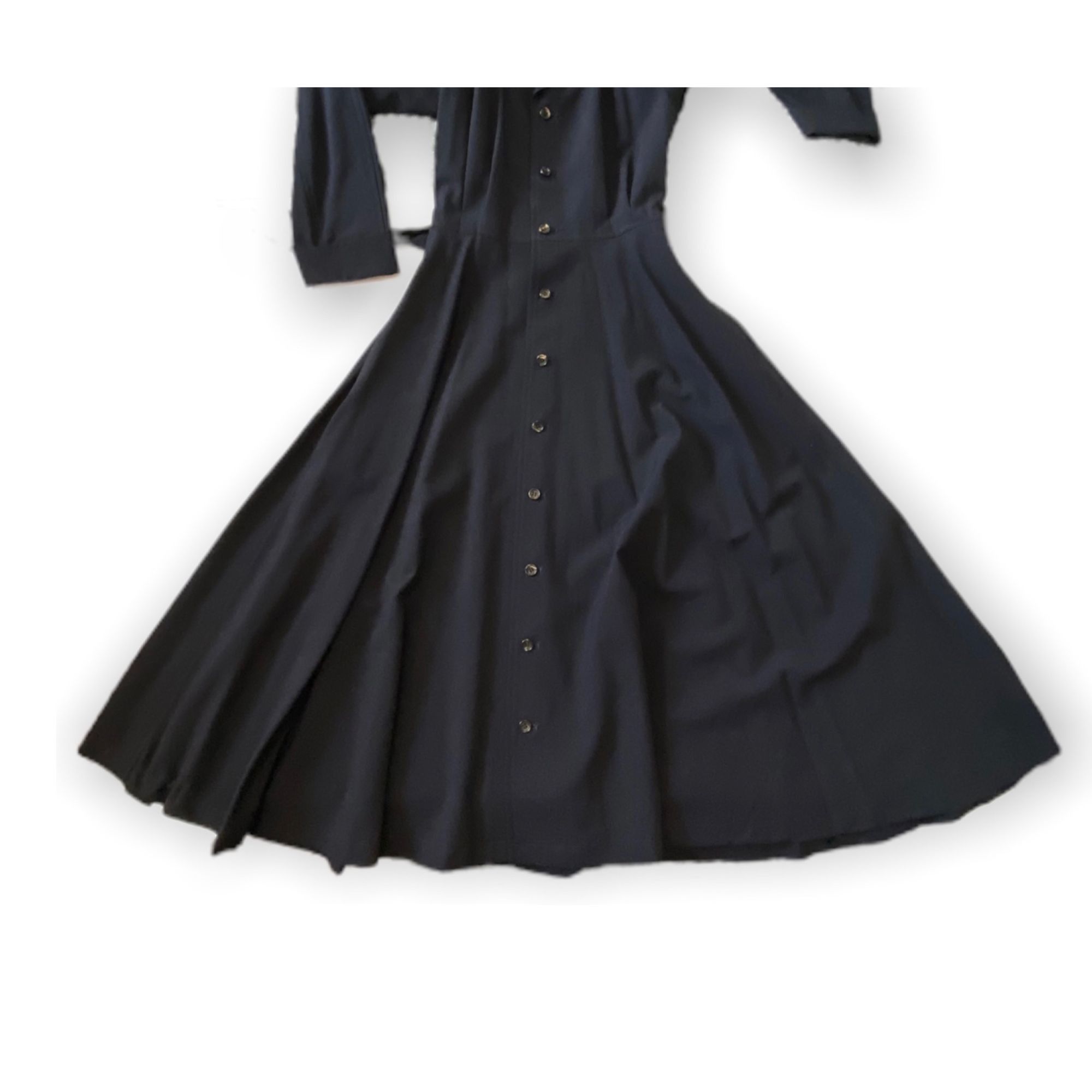 Comme des Garcons Vintage 1992 Comme Des Garcons Tricot Navy Wool Midi Dress Size S / US 4 / IT 40 - 6 Thumbnail