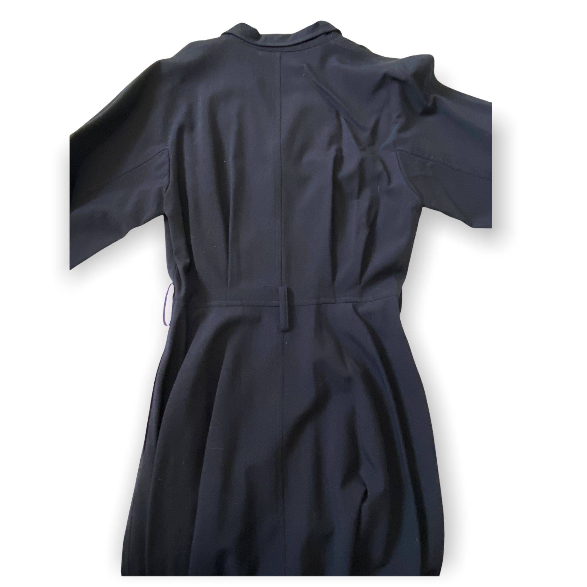 Comme des Garcons Vintage 1992 Comme Des Garcons Tricot Navy Wool Midi Dress Size S / US 4 / IT 40 - 9 Thumbnail