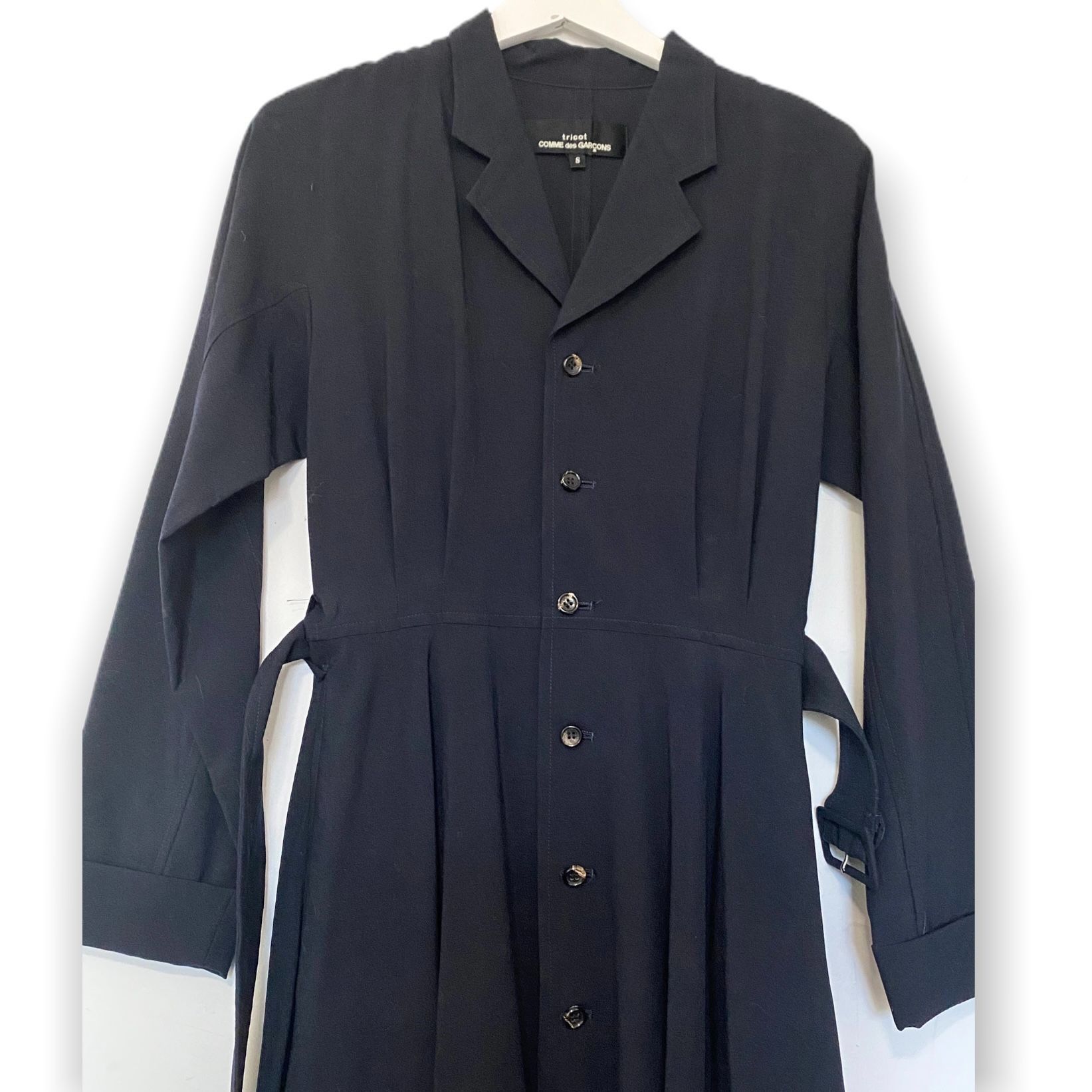 Comme des Garcons Vintage 1992 Comme Des Garcons Tricot Navy Wool Midi Dress Size S / US 4 / IT 40 - 16 Thumbnail