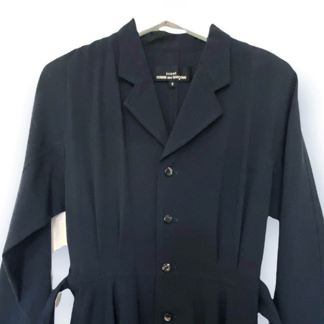 Comme des Garcons Vintage 1992 Comme Des Garcons Tricot Navy Wool Midi Dress Size S / US 4 / IT 40 - 17 Thumbnail