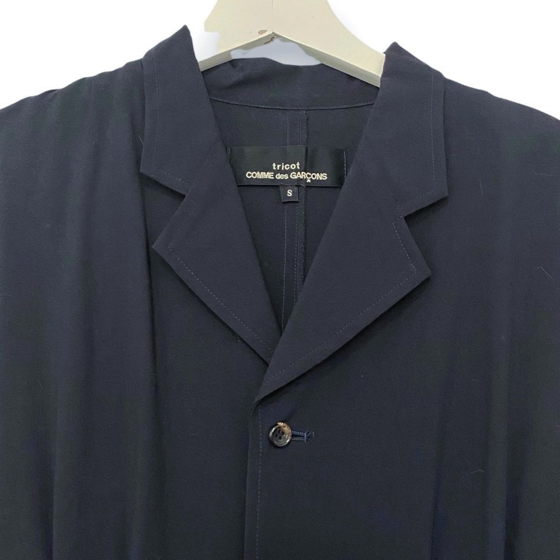 Comme des Garcons Vintage 1992 Comme Des Garcons Tricot Navy Wool Midi Dress Size S / US 4 / IT 40 - 11 Thumbnail