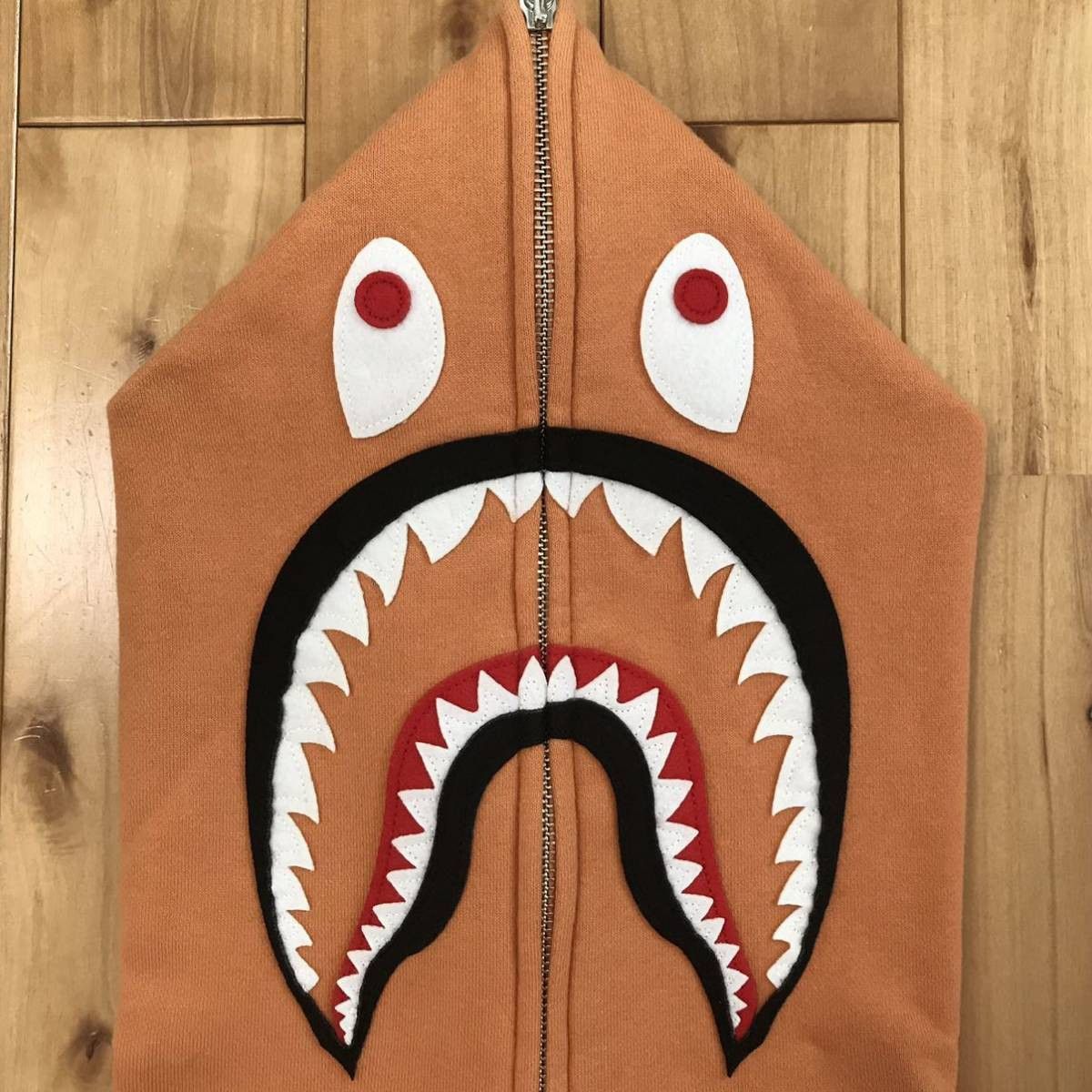Bape BAPE logo multi fonts Shark full zip hoodie Orange Size US XL / EU 56 / 4 - 3 Thumbnail