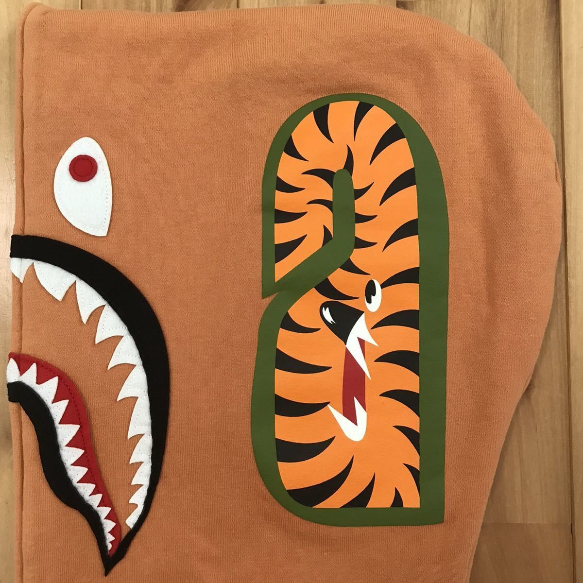 Bape BAPE logo multi fonts Shark full zip hoodie Orange Size US XL / EU 56 / 4 - 5 Thumbnail