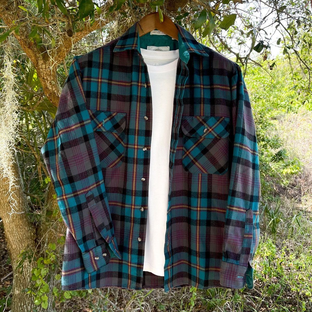 Flannel × Vintage Vintage 90s Travis Scott Style Workwear Chore Flannel Size US M / EU 48-50 / 2 - 3 Thumbnail