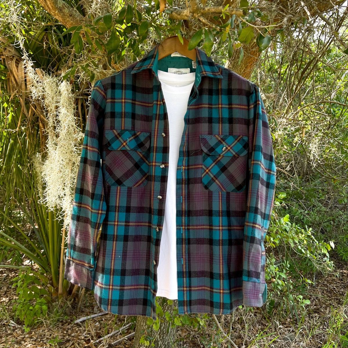 Flannel × Vintage Vintage 90s Travis Scott Style Workwear Chore Flannel Size US M / EU 48-50 / 2 - 2 Thumbnail