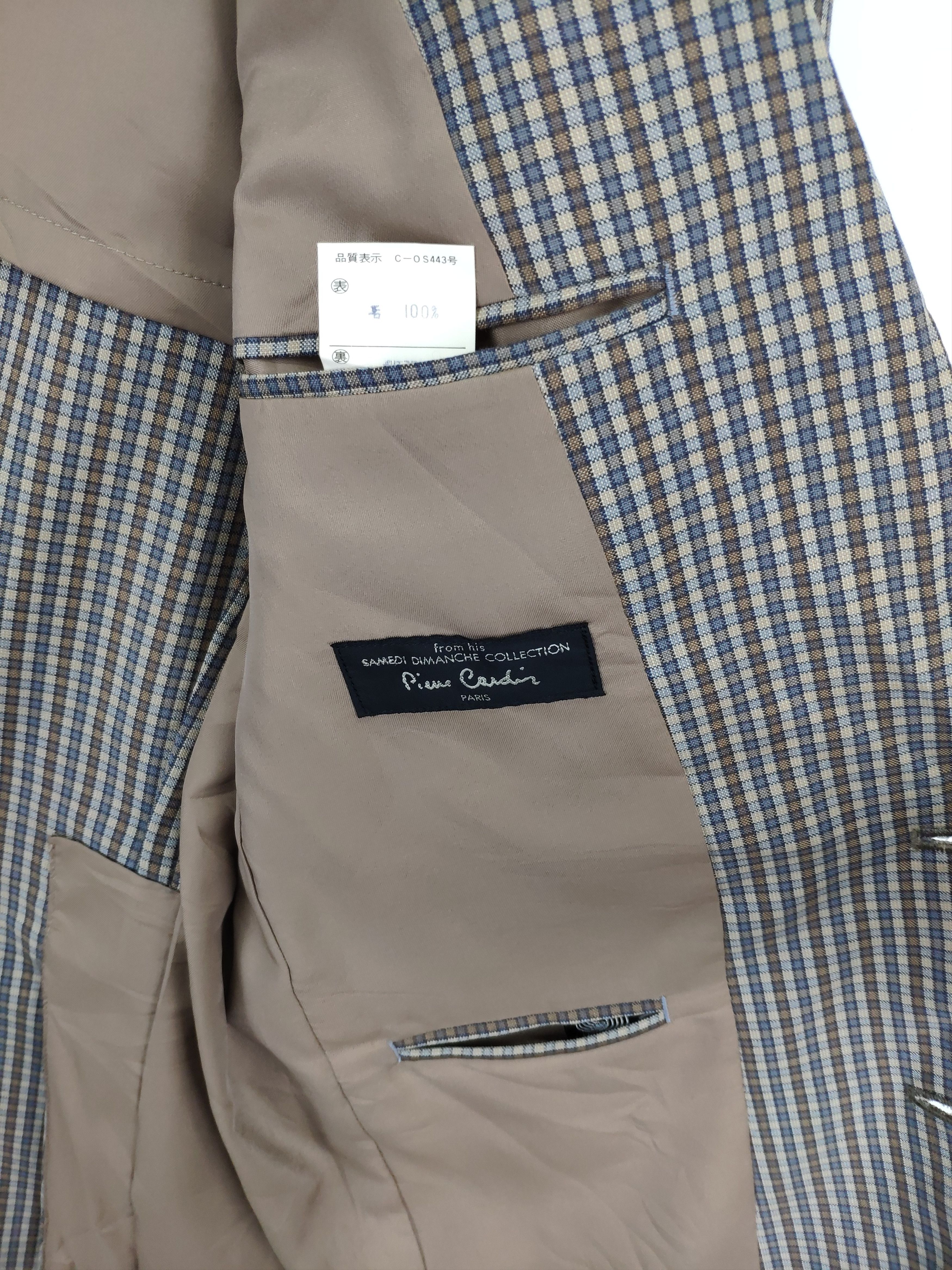 Pierre Cardin × Vintage Vintage 1990s Pierre Cardin Plaid Blazer Size US M / EU 48-50 / 2 - 12 Thumbnail