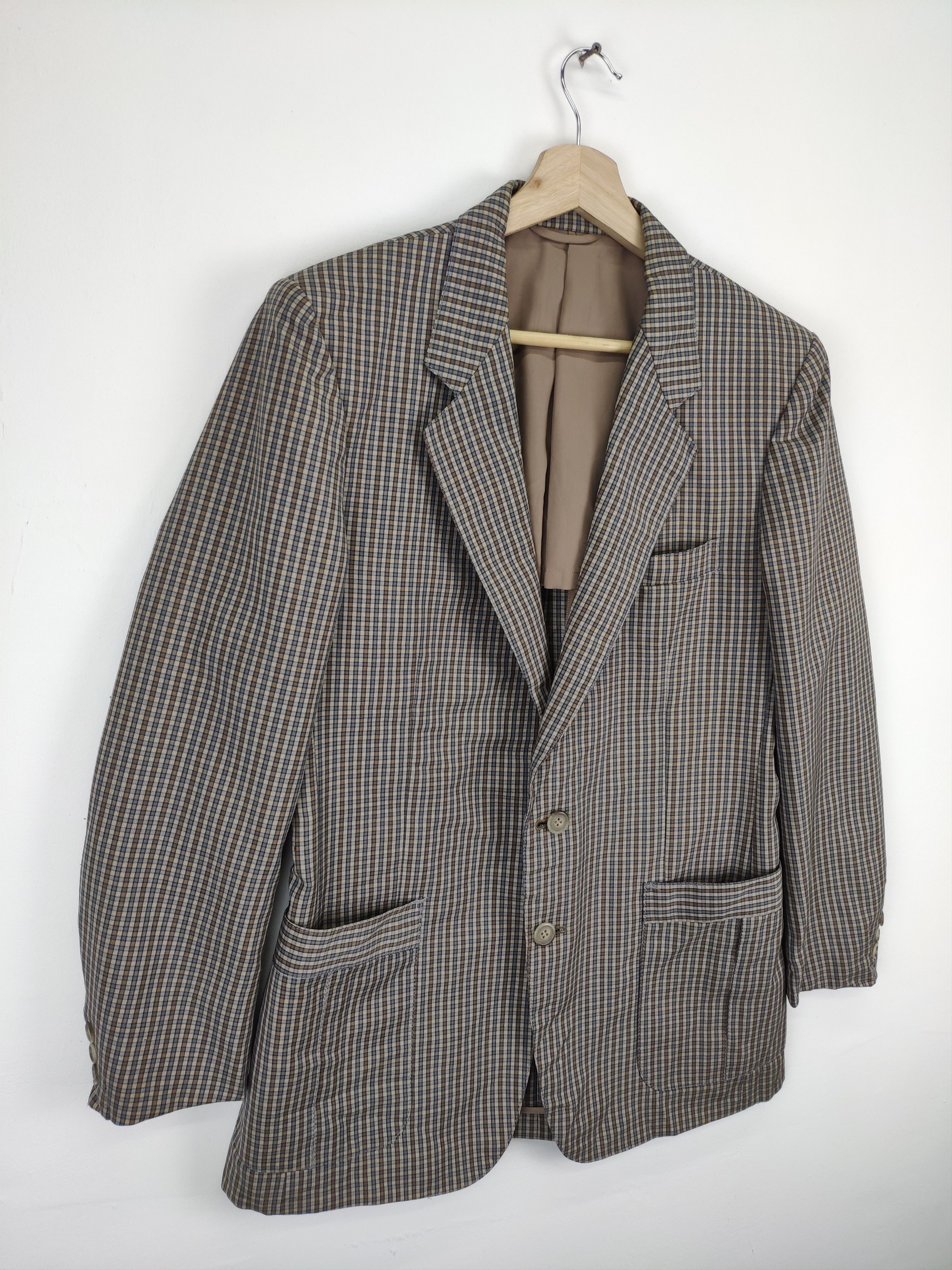 Pierre Cardin × Vintage Vintage 1990s Pierre Cardin Plaid Blazer Size US M / EU 48-50 / 2 - 3 Thumbnail