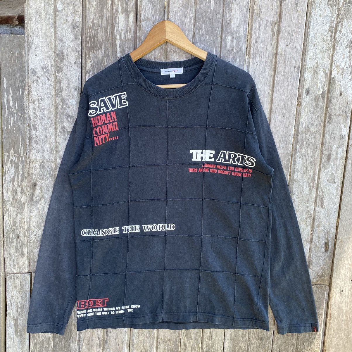 Japanese Brand Thrashed Faded Vintage Y2K Primal Point ERD GRUNGE TEE Size US L / EU 52-54 / 3 - 1 Thumbnail
