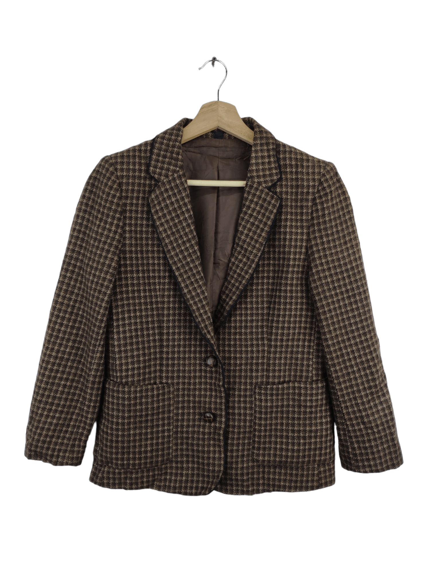 Designer × Japanese Brand Vintage Japanese Wool Plaid Blazer Jacket Unbranded Size S / US 4 / IT 40 - 1 Thumbnail
