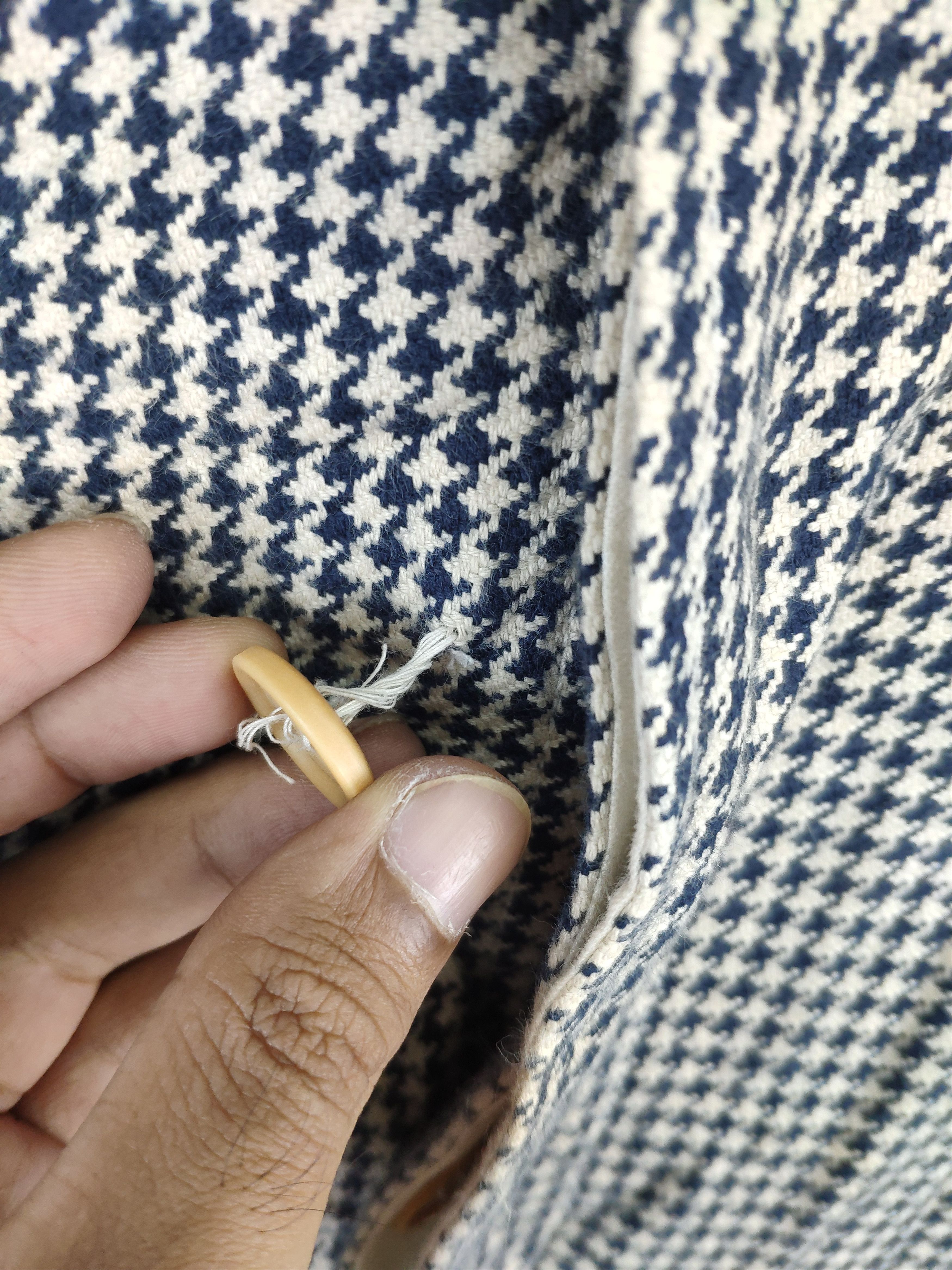 Designer Vintage Houndstooth Jacket Maison de Plage Size S / US 4 / IT 40 - 11 Thumbnail