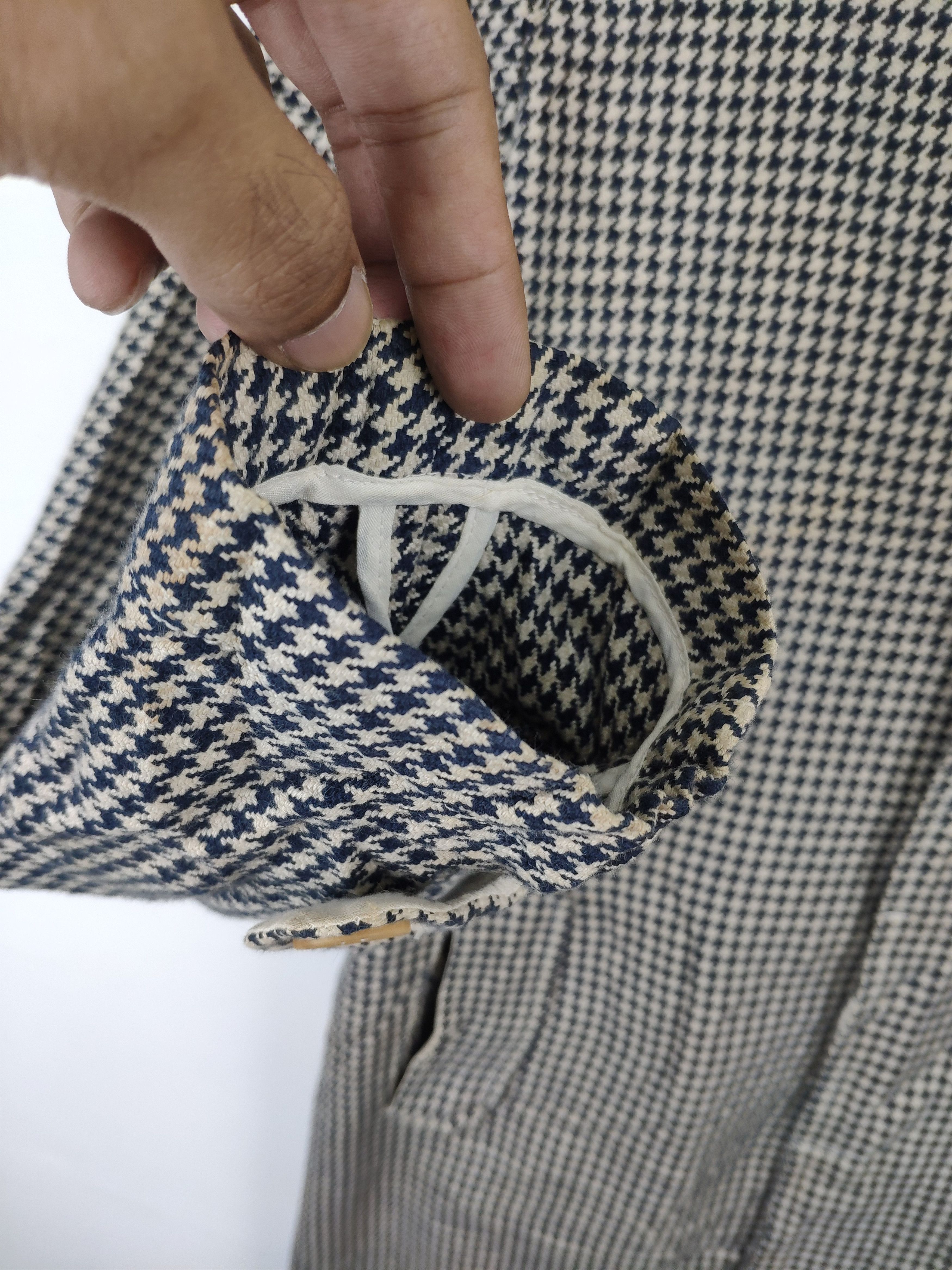 Designer Vintage Houndstooth Jacket Maison de Plage Size S / US 4 / IT 40 - 8 Thumbnail