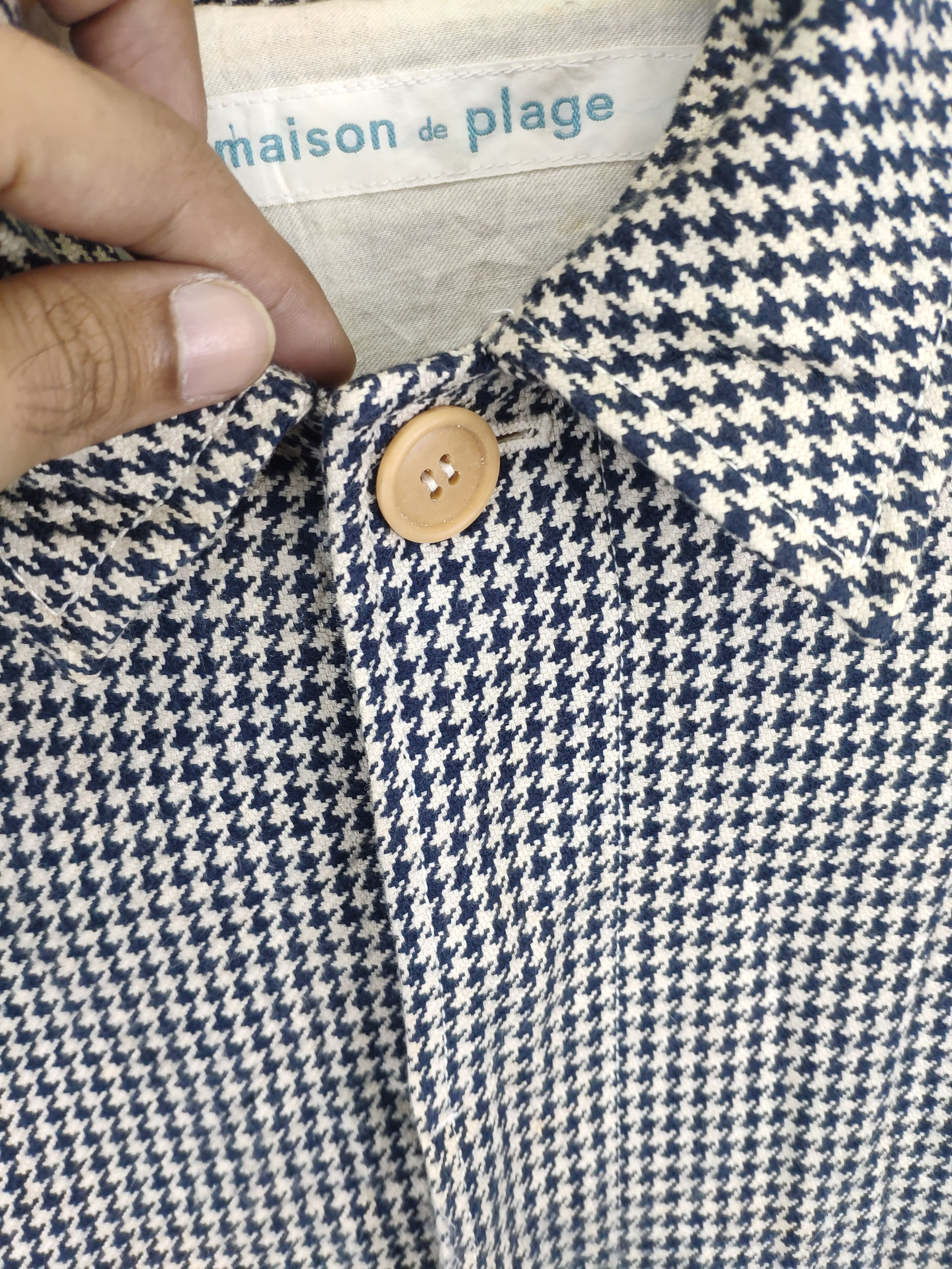 Designer Vintage Houndstooth Jacket Maison de Plage Size S / US 4 / IT 40 - 10 Thumbnail