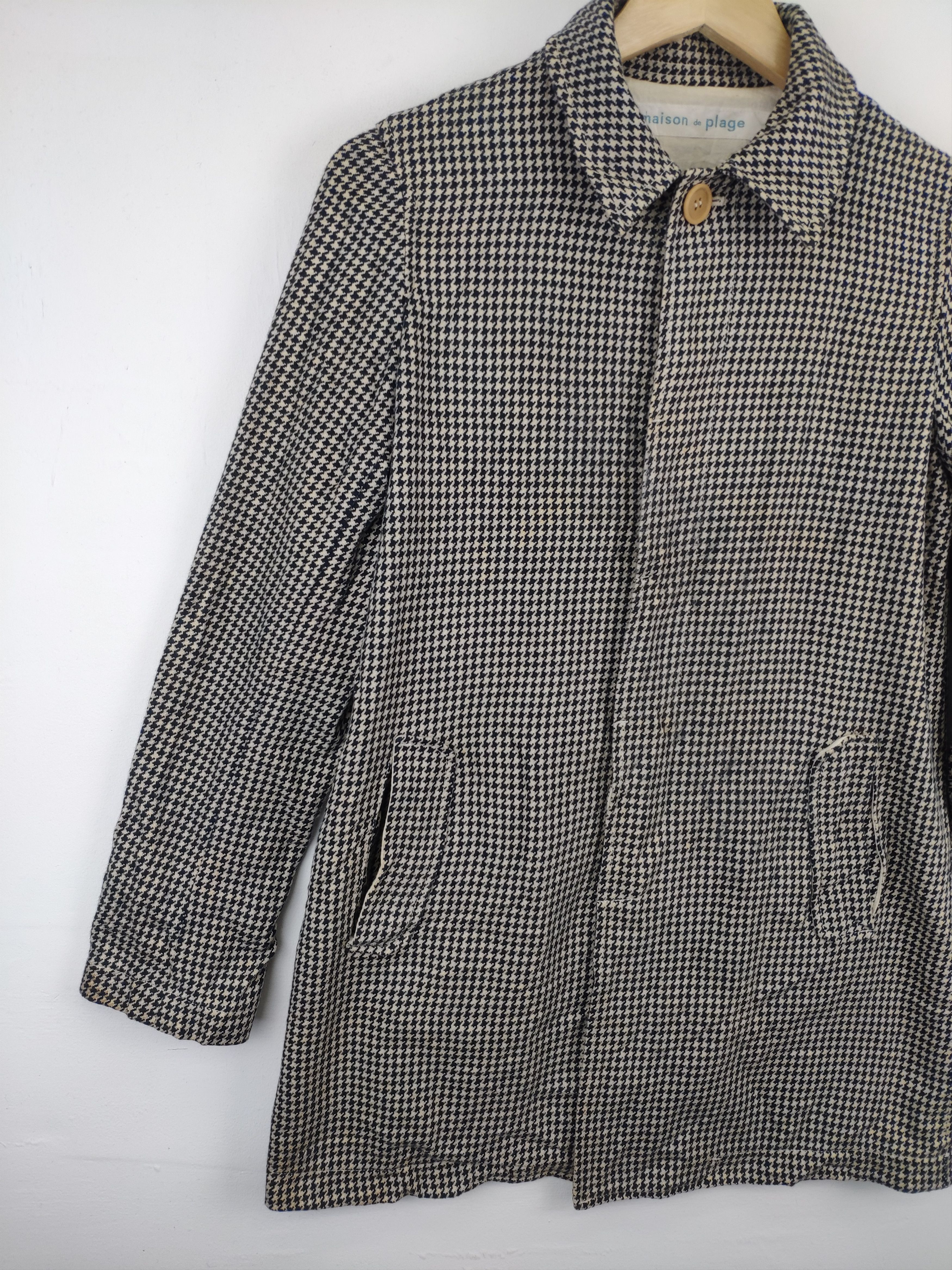 Designer Vintage Houndstooth Jacket Maison de Plage Size S / US 4 / IT 40 - 6 Thumbnail