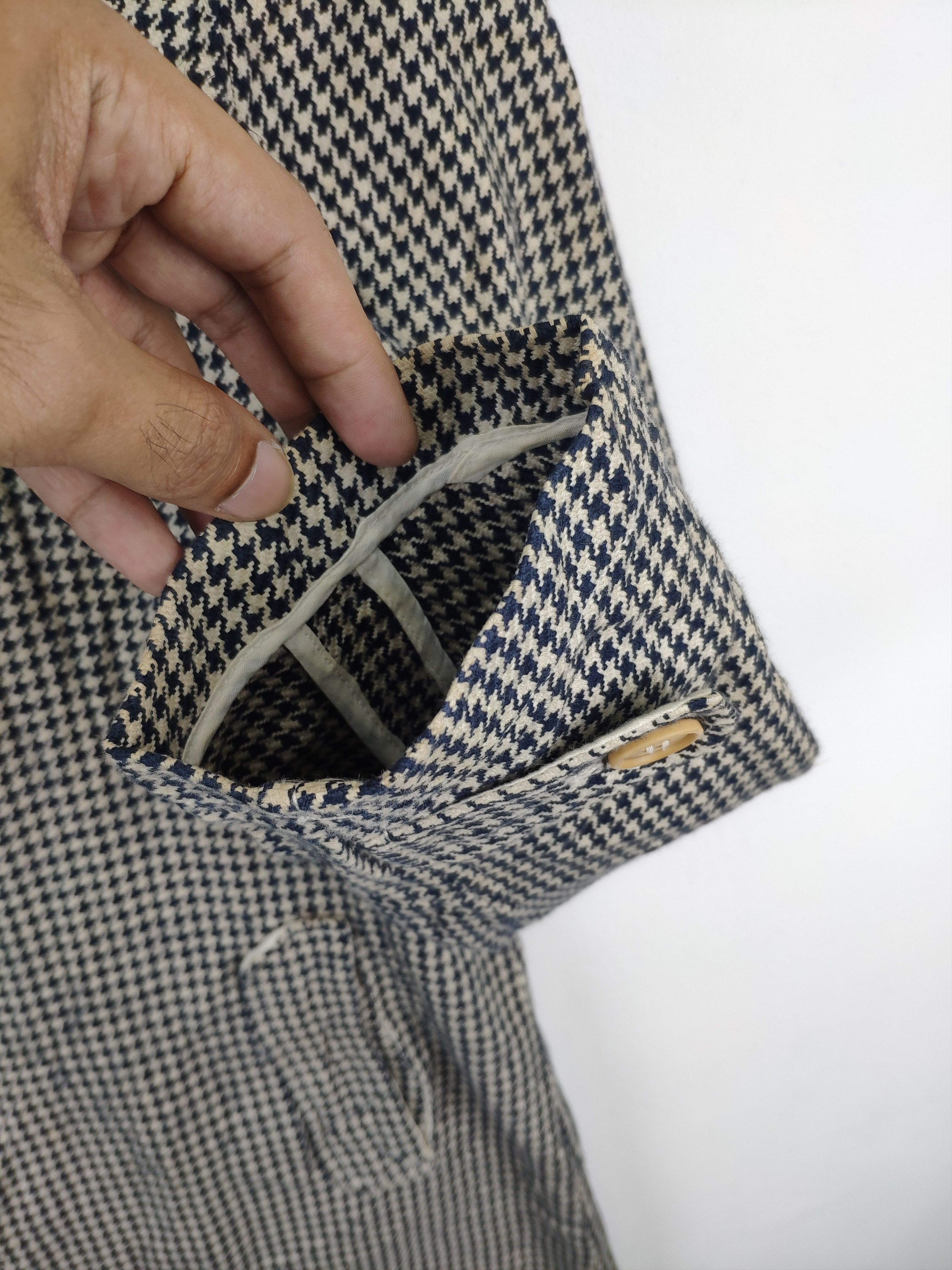 Designer Vintage Houndstooth Jacket Maison de Plage Size S / US 4 / IT 40 - 7 Thumbnail