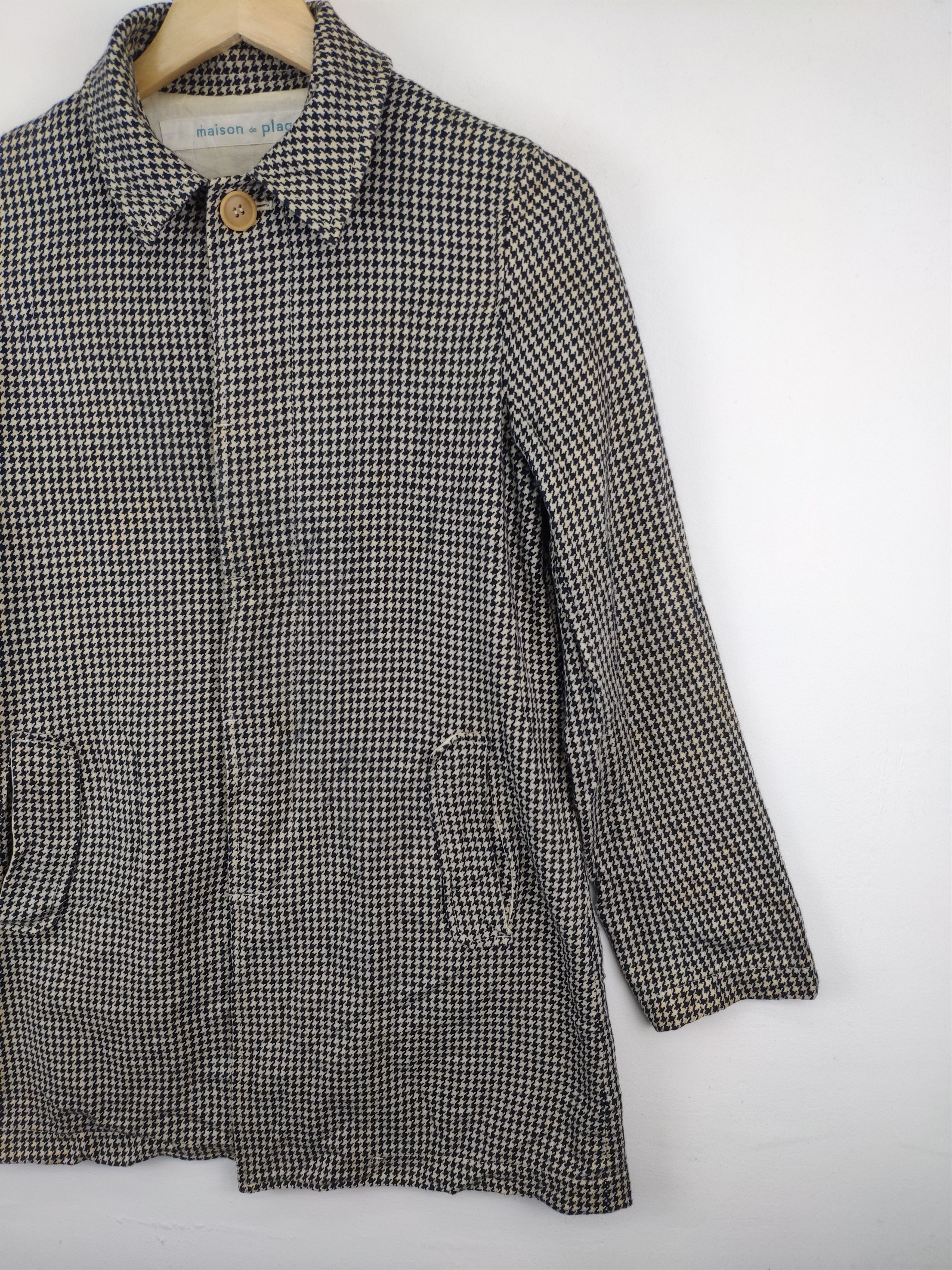 Designer Vintage Houndstooth Jacket Maison de Plage Size S / US 4 / IT 40 - 5 Thumbnail