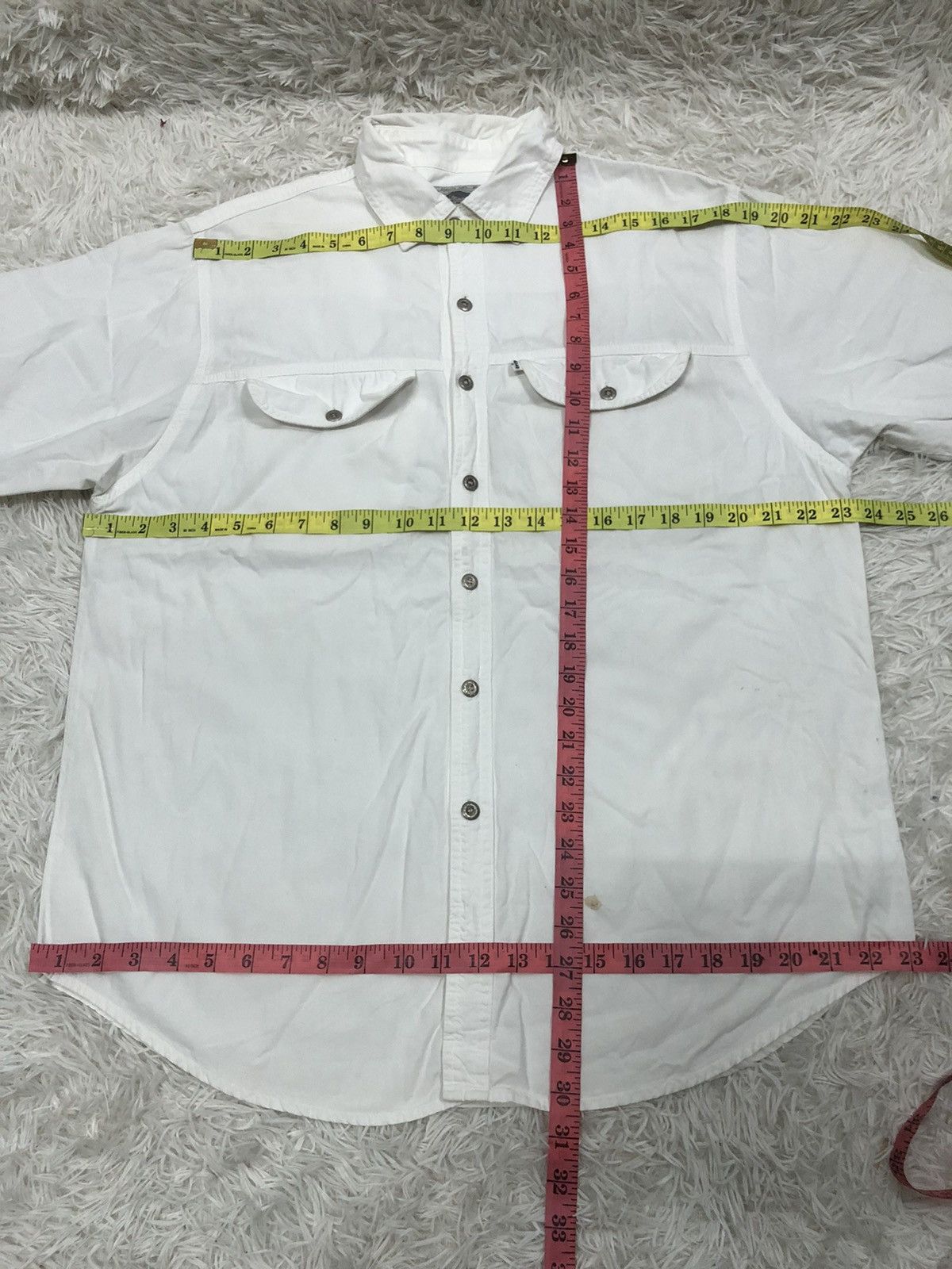 Levi's × Levi's Vintage Clothing × Vintage VINTAGE LEVI’S WHITE TAB SHIRT Size US XL / EU 56 / 4 - 8 Thumbnail