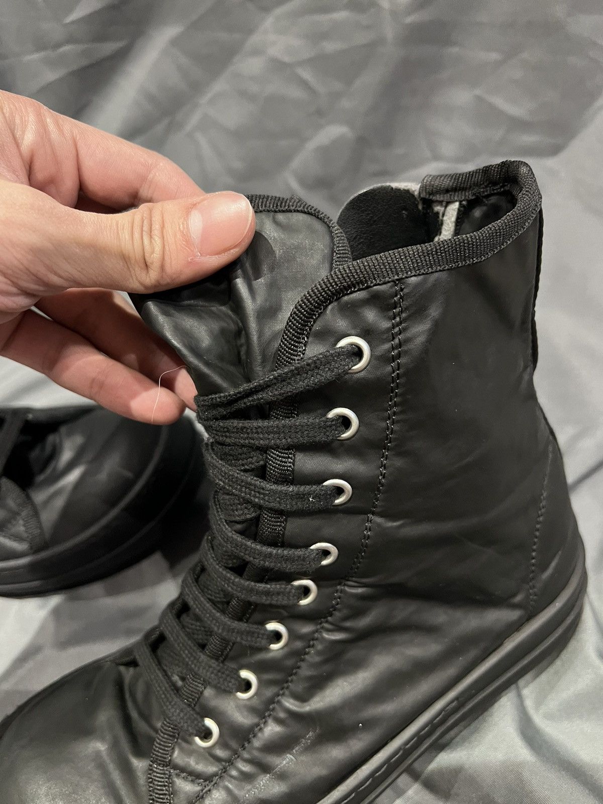 Rick Owens × Rick Owens Drkshdw Rick owens drkshdw ramones hi-top waxed size36 Size US 6 / IT 36 - 5 Thumbnail