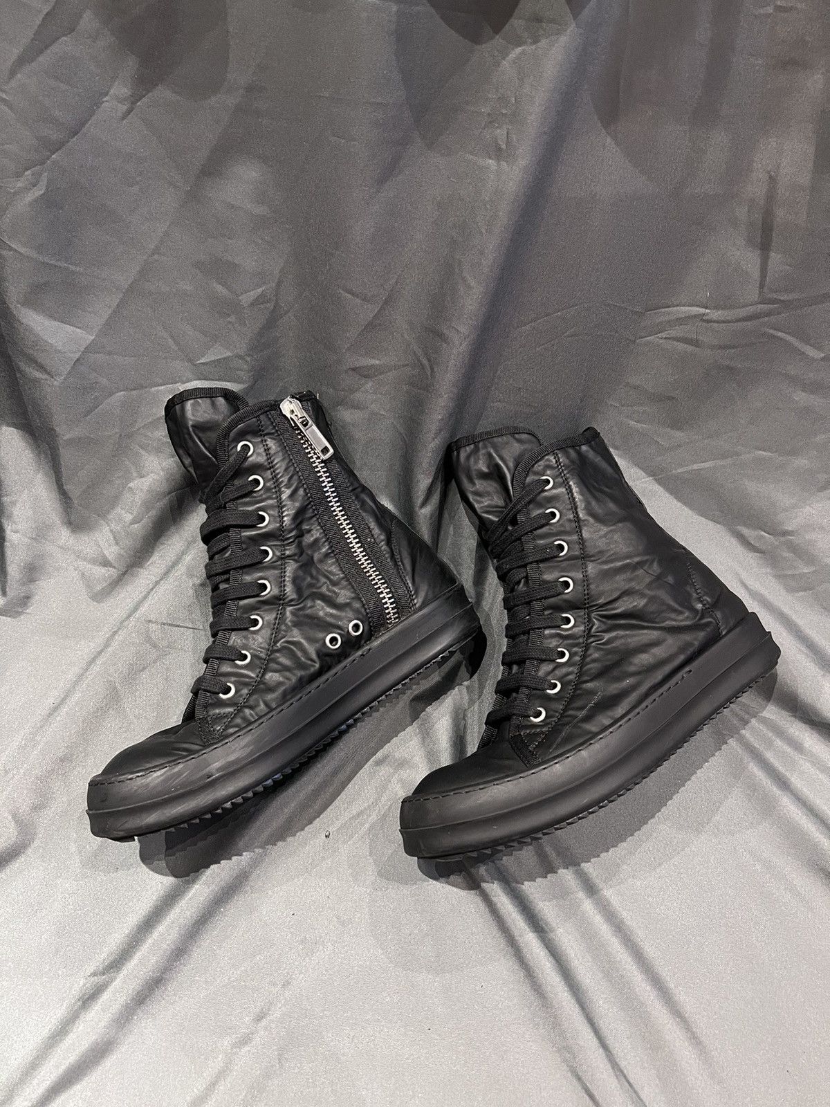 Rick Owens × Rick Owens Drkshdw Rick owens drkshdw ramones hi-top waxed size36 Size US 6 / IT 36 - 2 Thumbnail