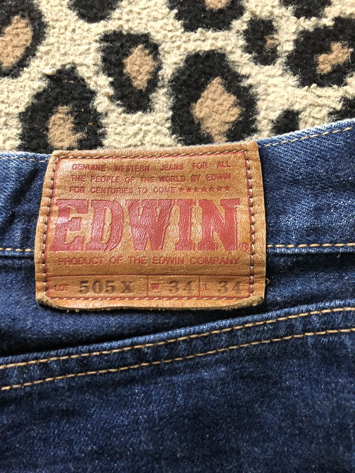 Edwin × Salvage × Vintage VINTAGE SELVEDGE EDWIN 505x SHORT DISTRESSED BLUE DENIM Size US 34 / EU 50 - 4 Thumbnail