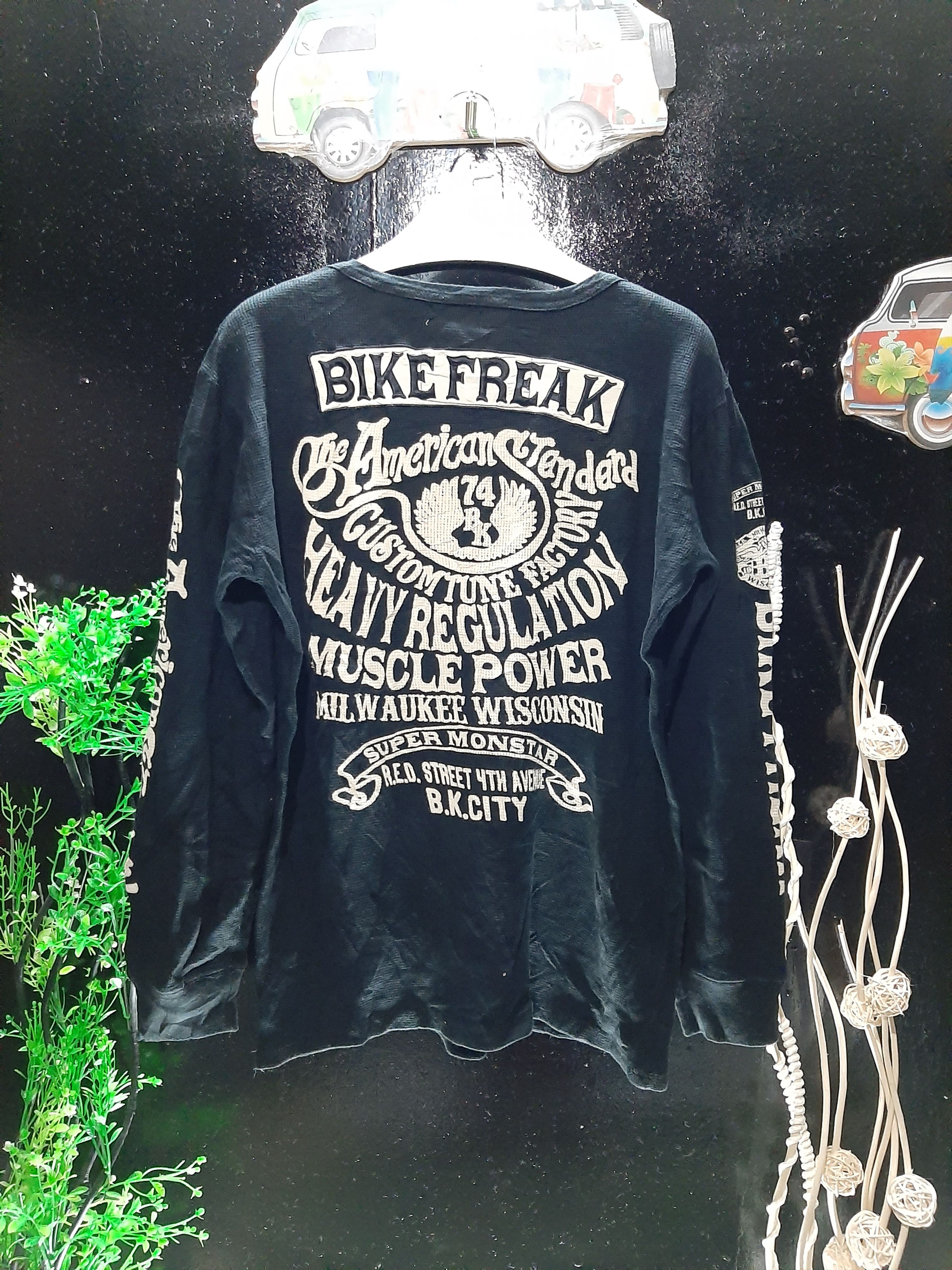 Japanese Brand BIKE FREAK LONG SLEEVE TEE Size US M / EU 48-50 / 2 - 9 Thumbnail