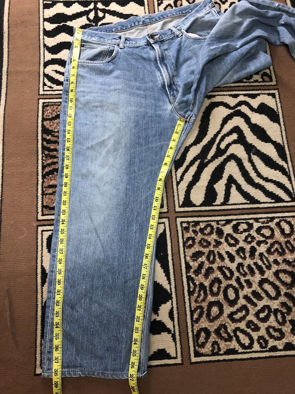 Edwin × Vintage VINTAGE SELVEDGE EDWIN 505 BLUE WASH DISTRESSED DENIM Size US 36 / EU 52 - 16 Thumbnail