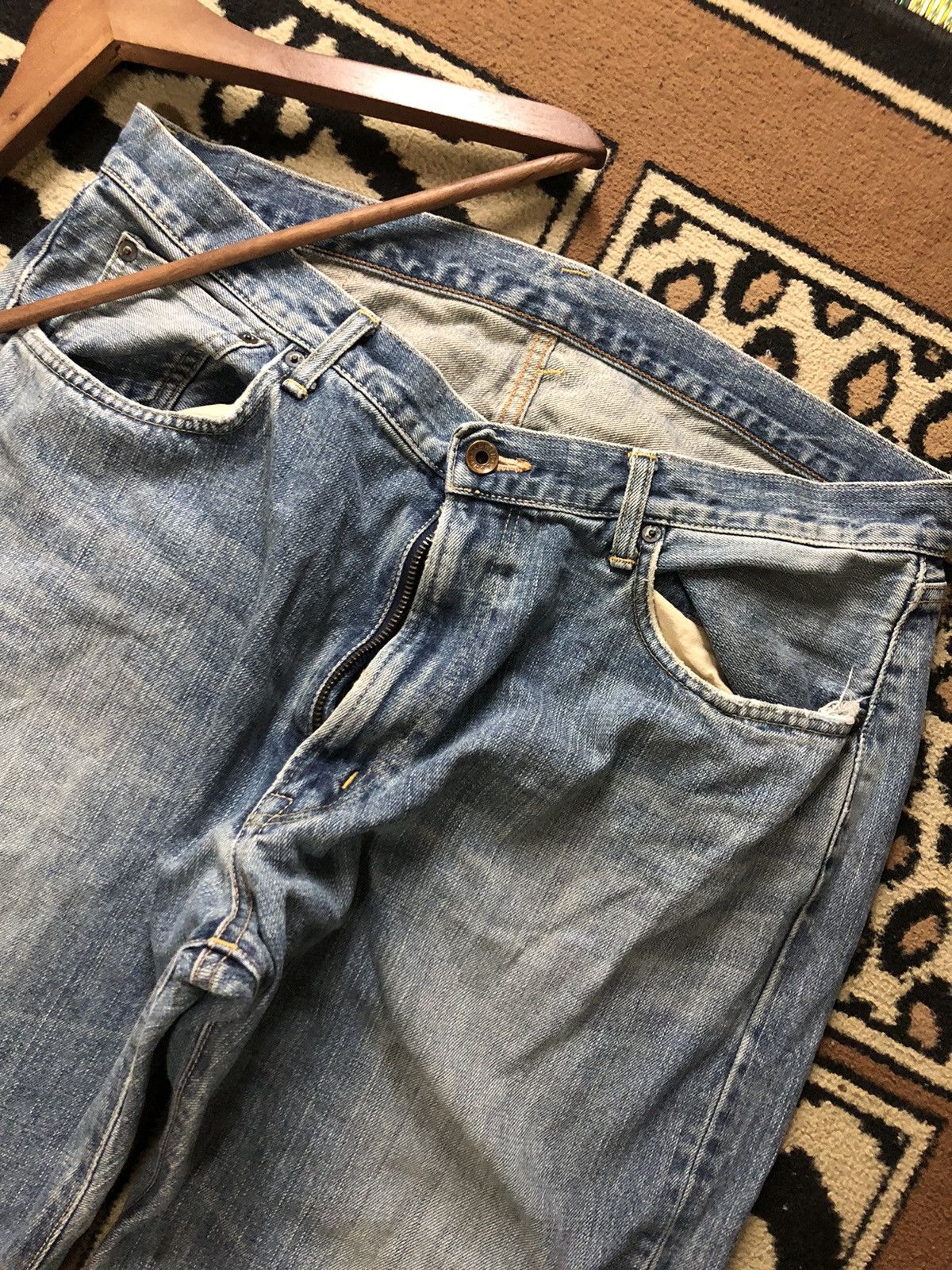 Edwin × Vintage VINTAGE SELVEDGE EDWIN 505 BLUE WASH DISTRESSED DENIM Size US 36 / EU 52 - 2 Thumbnail