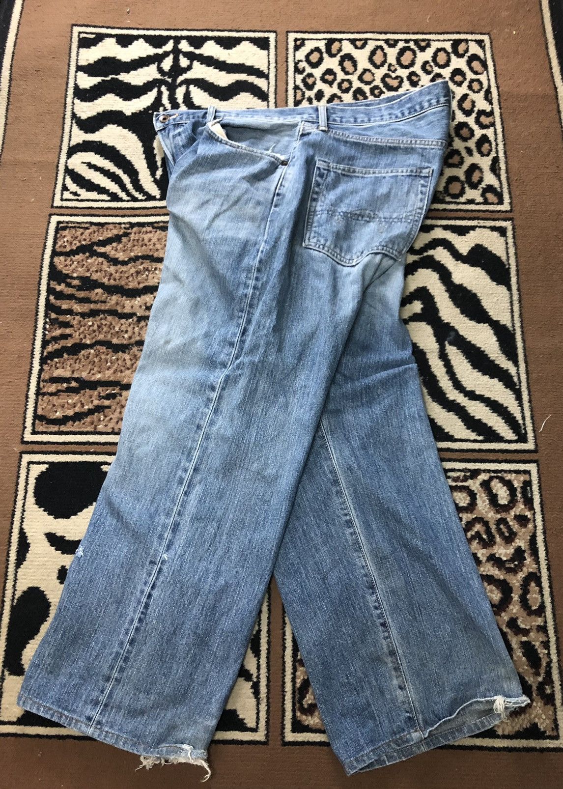 Edwin × Vintage VINTAGE SELVEDGE EDWIN 505 BLUE WASH DISTRESSED DENIM Size US 36 / EU 52 - 13 Thumbnail