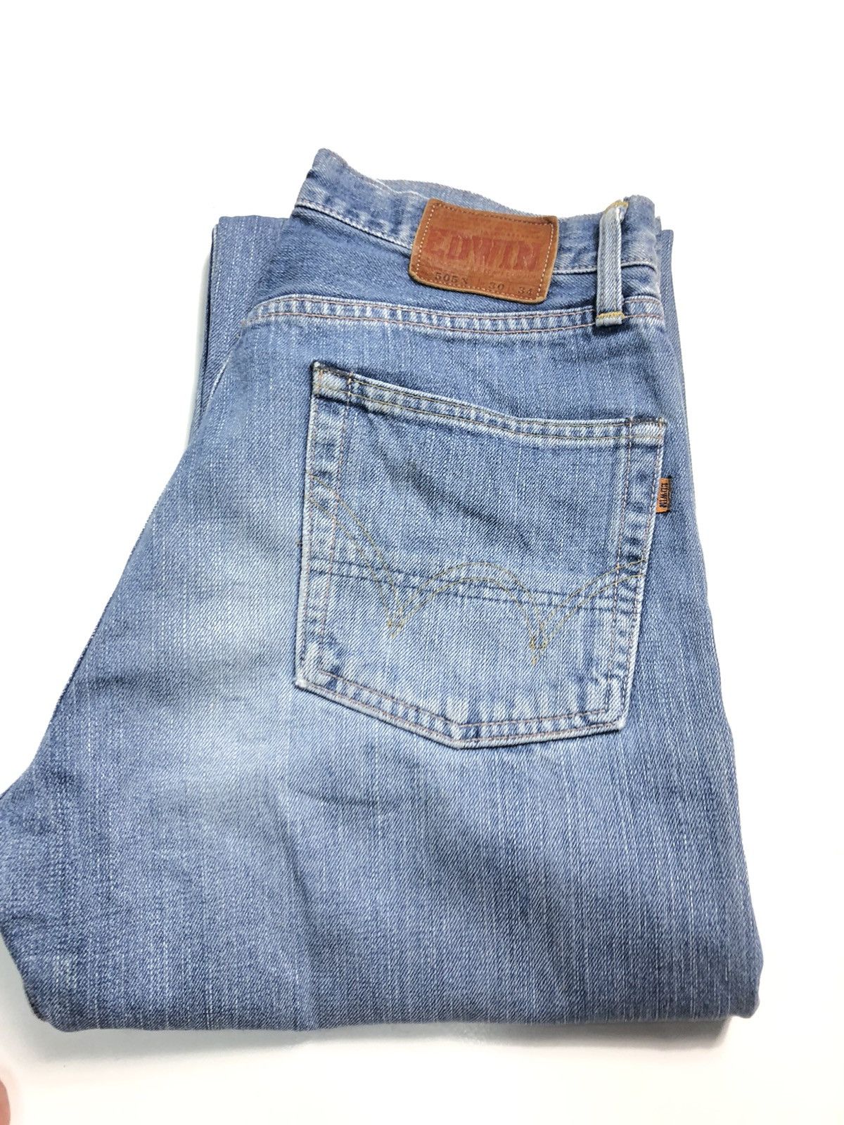 Edwin × Salvage × Vintage VINTAGE EDWIN 505x SELVEDGE BLUE WASH DENIM Size US 29 - 18 Thumbnail