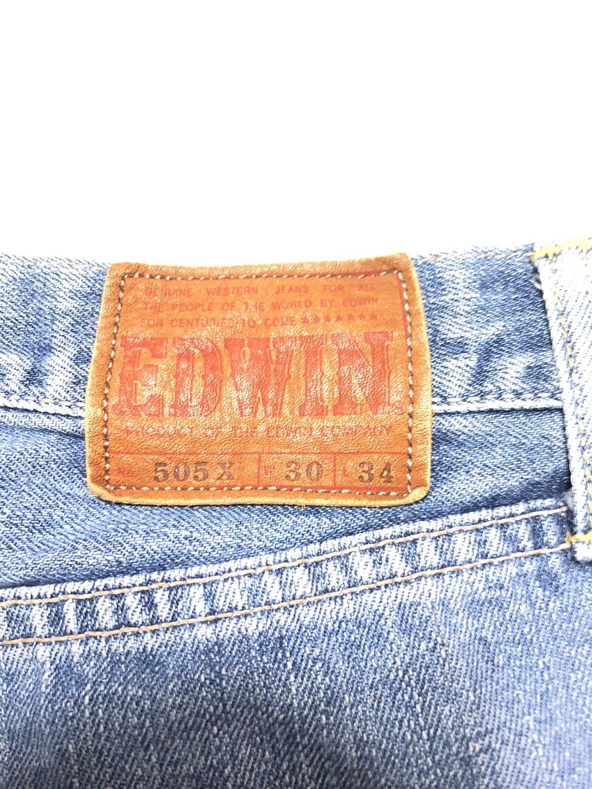 Edwin × Salvage × Vintage VINTAGE EDWIN 505x SELVEDGE BLUE WASH DENIM Size US 29 - 12 Thumbnail