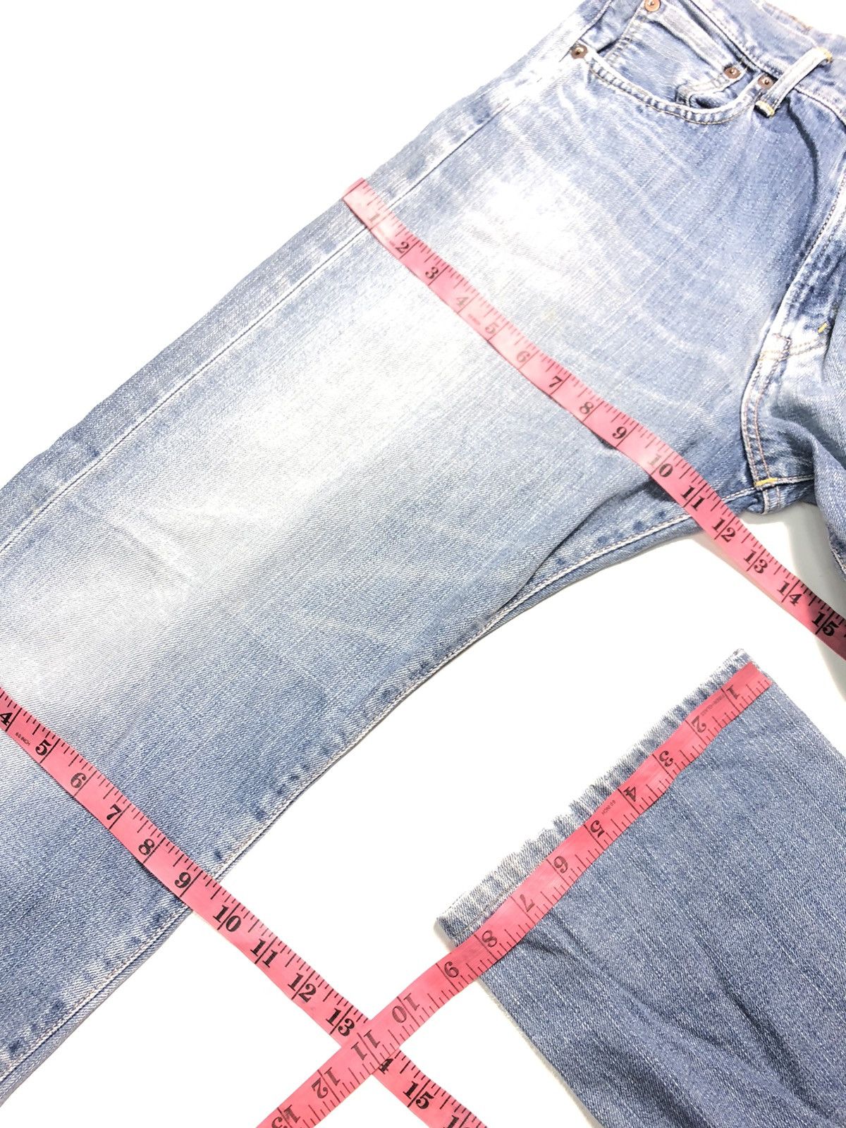 Edwin × Salvage × Vintage VINTAGE EDWIN 505x SELVEDGE BLUE WASH DENIM Size US 29 - 17 Thumbnail