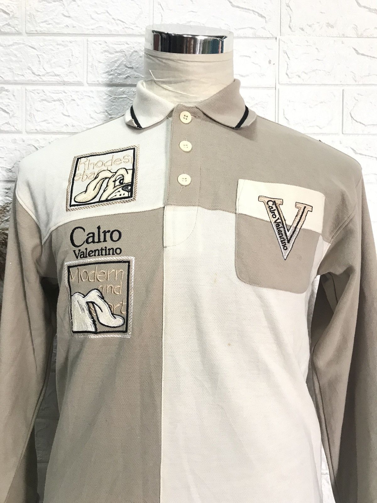Designer × Valentino × Vintage CALRO VALENTINO SINGLE POCKET EMBROIDERY LOGO POLO SHIRT Size US M / EU 48-50 / 2 - 2 Thumbnail