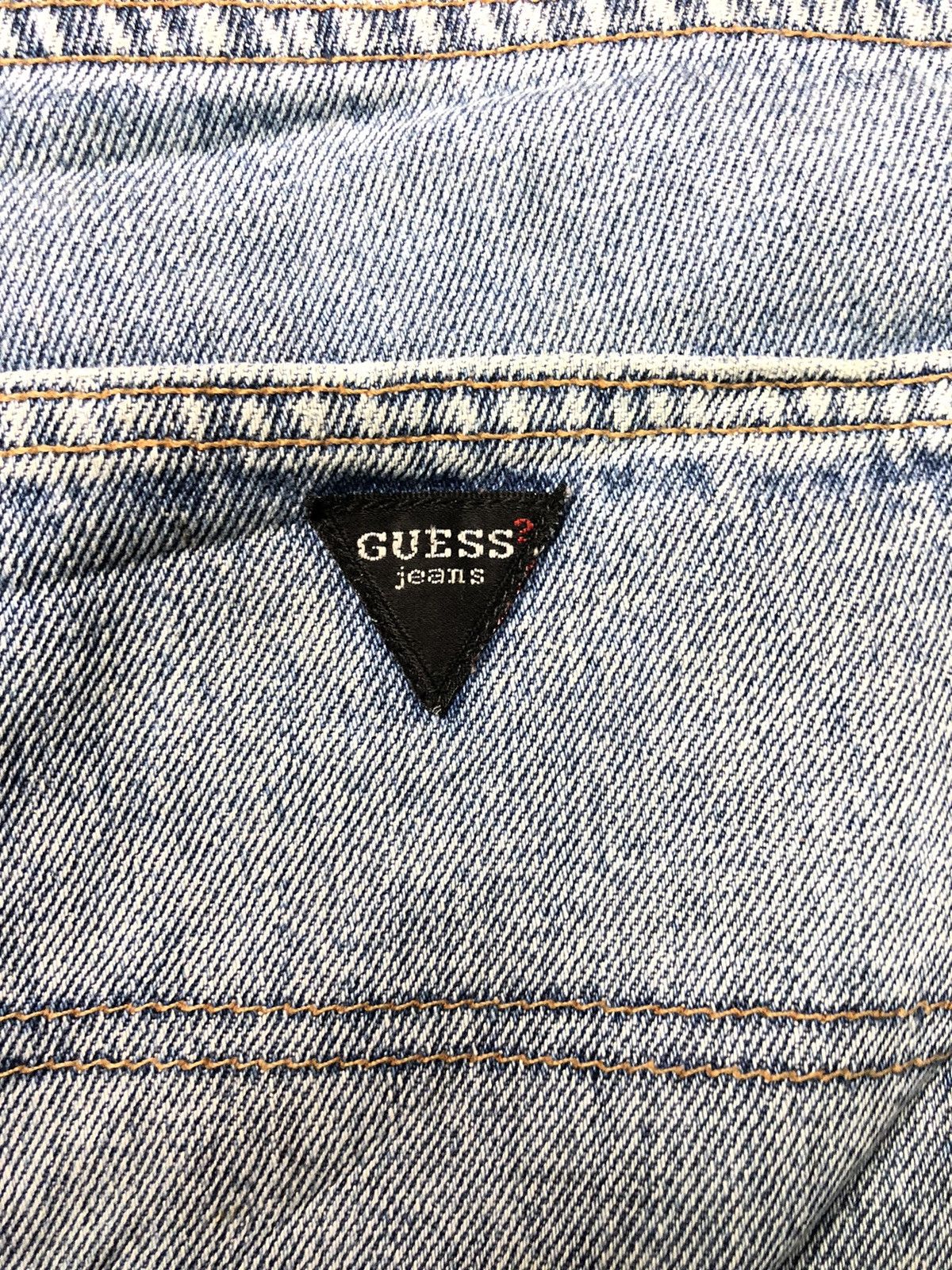 Guess × Vintage VINTAGE 80s GUESS BLUE WASH DISSTRESSED DENIM Size US 37 - 3 Thumbnail