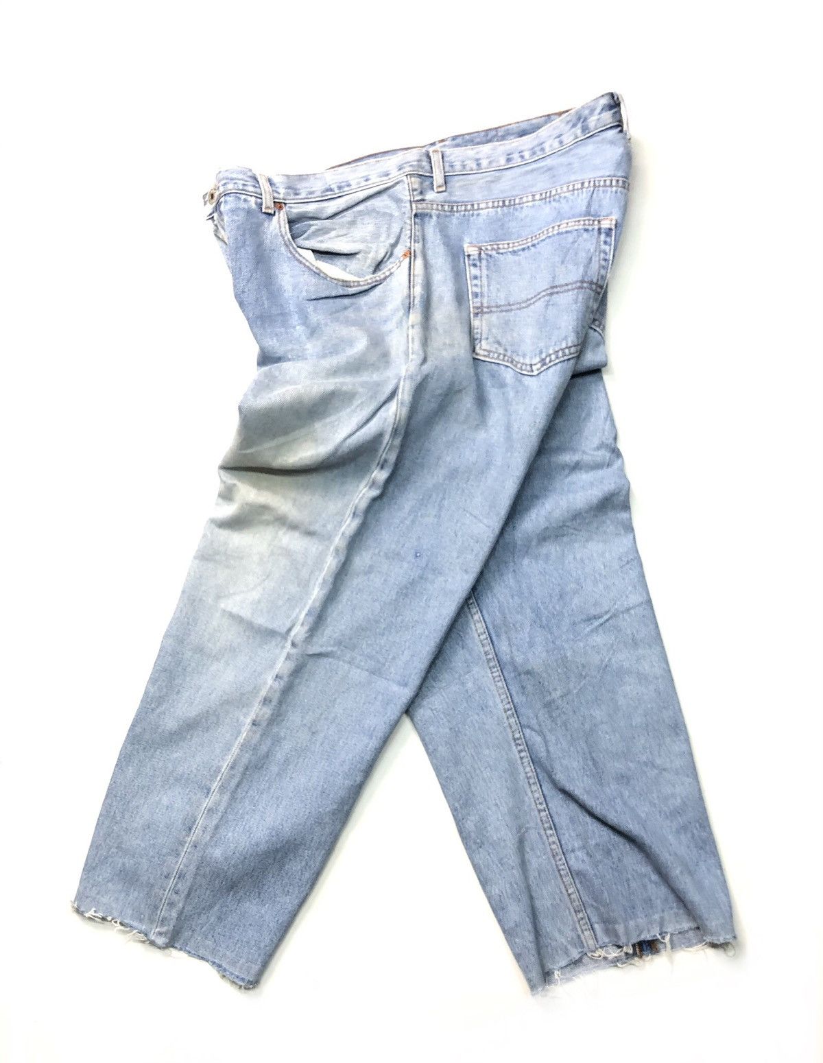 Guess × Vintage VINTAGE 80s GUESS BLUE WASH DISSTRESSED DENIM Size US 37 - 5 Thumbnail