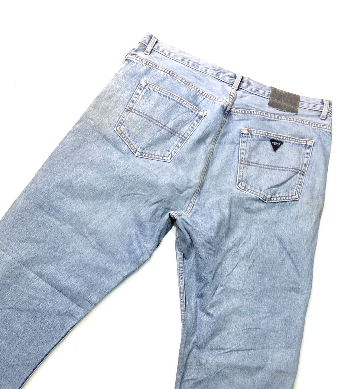 Guess × Vintage VINTAGE 80s GUESS BLUE WASH DISSTRESSED DENIM Size US 37 - 2 Thumbnail