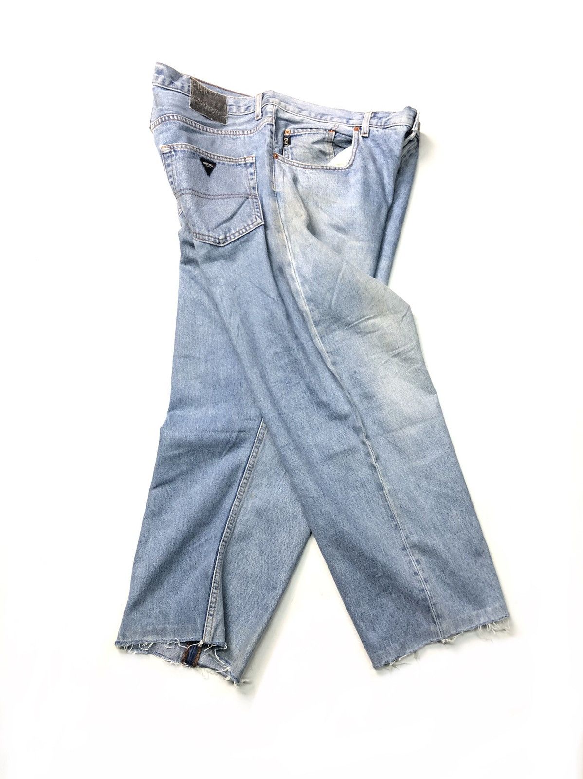 Guess × Vintage VINTAGE 80s GUESS BLUE WASH DISSTRESSED DENIM Size US 37 - 6 Thumbnail
