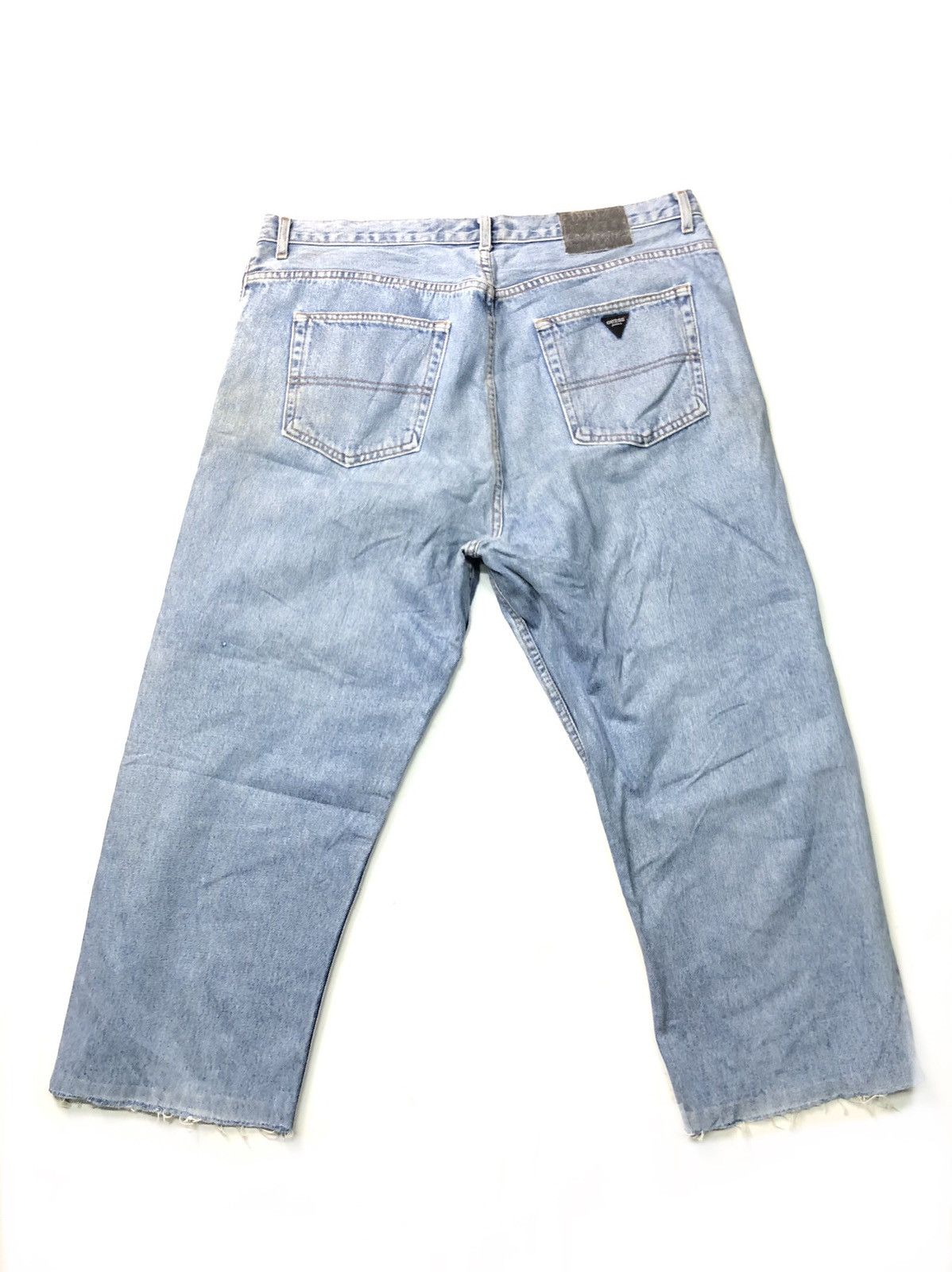 Guess × Vintage VINTAGE 80s GUESS BLUE WASH DISSTRESSED DENIM Size US 37 - 1 Thumbnail