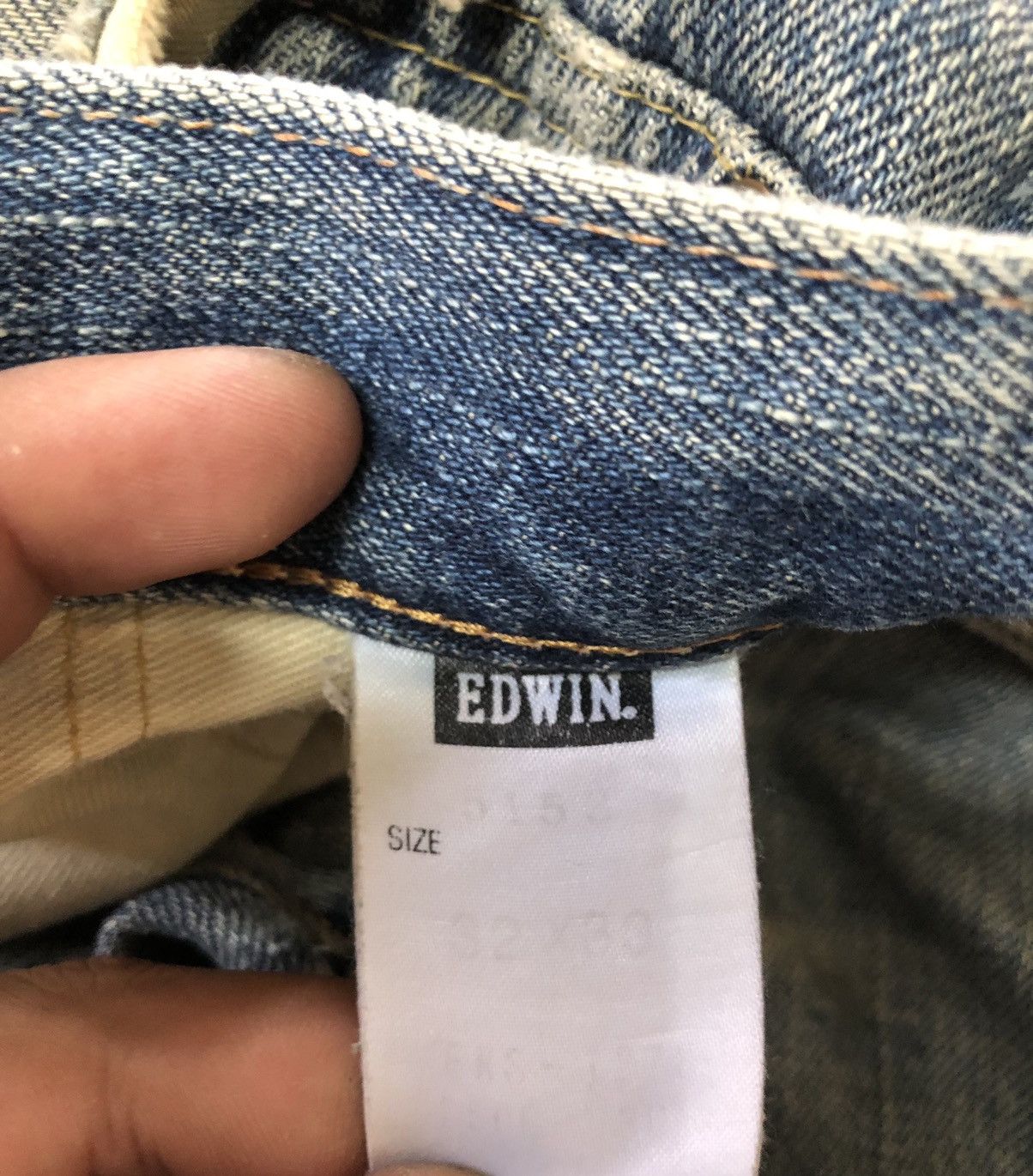 Edwin × Vintage VINTAGE SELVEDGE EDWIN 505 LOWRIZE GRUNGE DISTRESSED DENIM Size US 34 / EU 50 - 7 Thumbnail