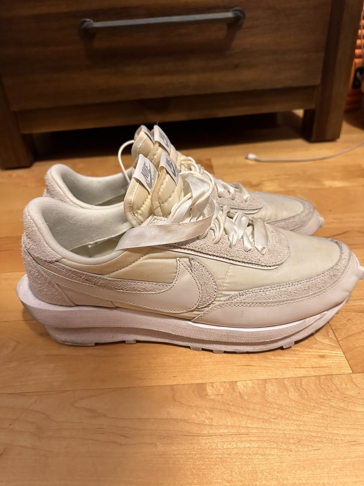 image of Nike Ld Waffle Sacai White Nylon Shoes, Men's (Size 11.5)