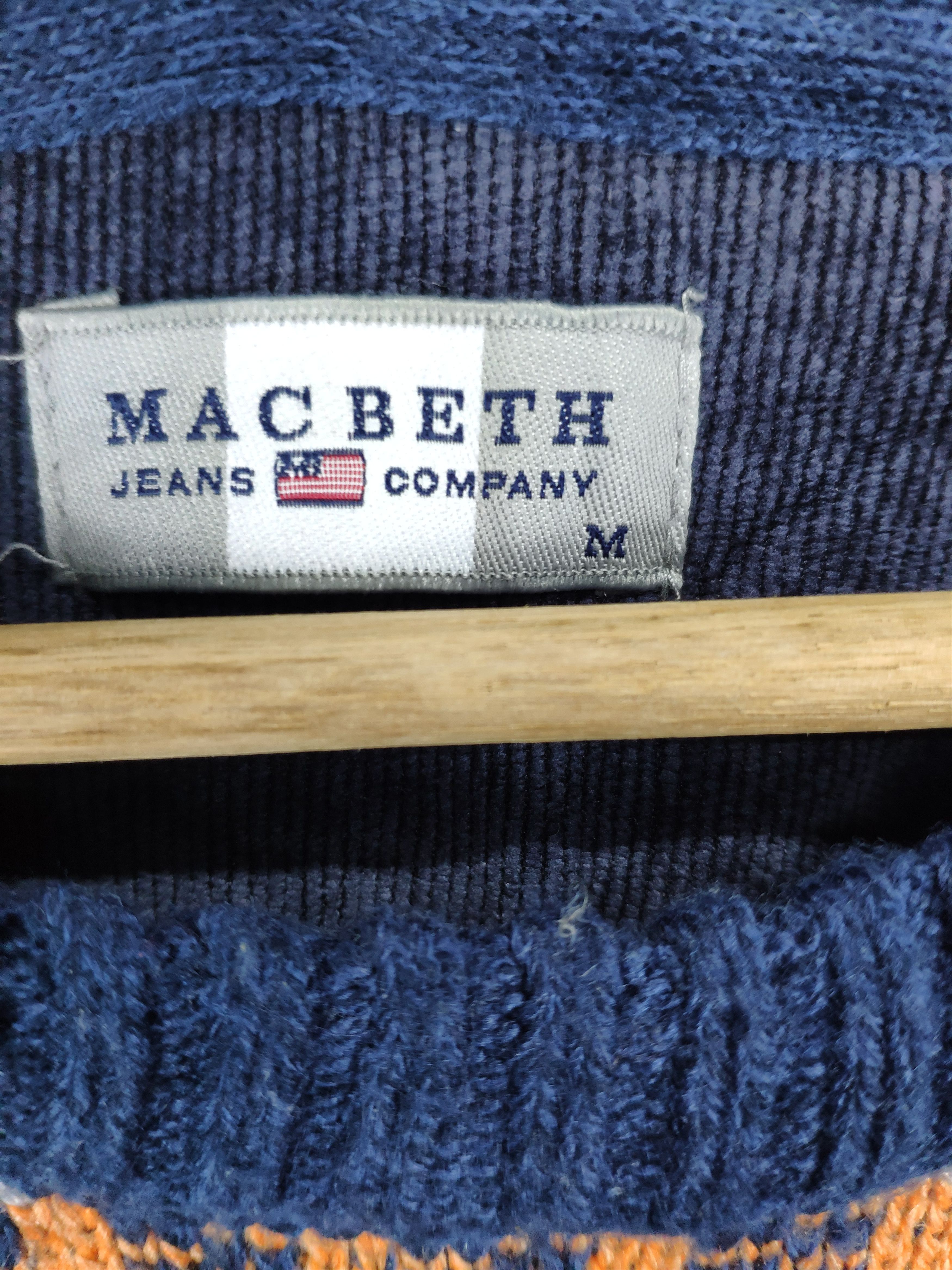 Aran Sweater Market × Japanese Brand × Macbeth Macbeth Wool Knit Sweater Crewneck Size US M / EU 48-50 / 2 - 10 Thumbnail
