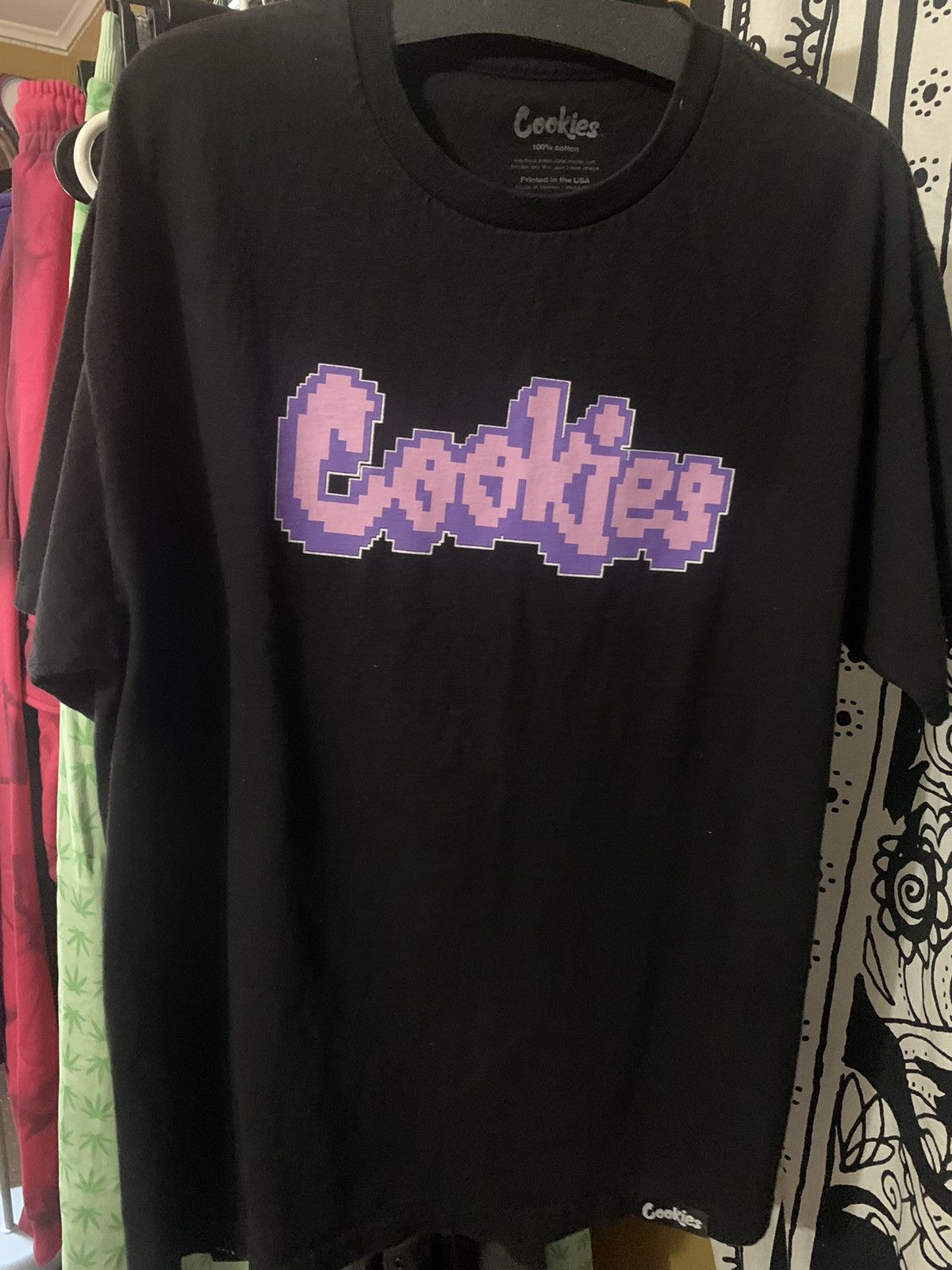 【 Cookies 】8 Bit Tee ロゴ Tシャツ Cookies 8Bit Black T-Shirt - Short Sleeve T Shirts