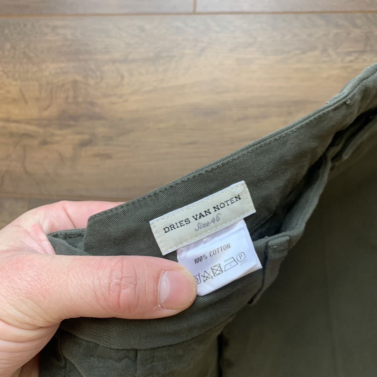 Dries Van Noten Olive Slim Trousers Size US 31 - 3 Thumbnail