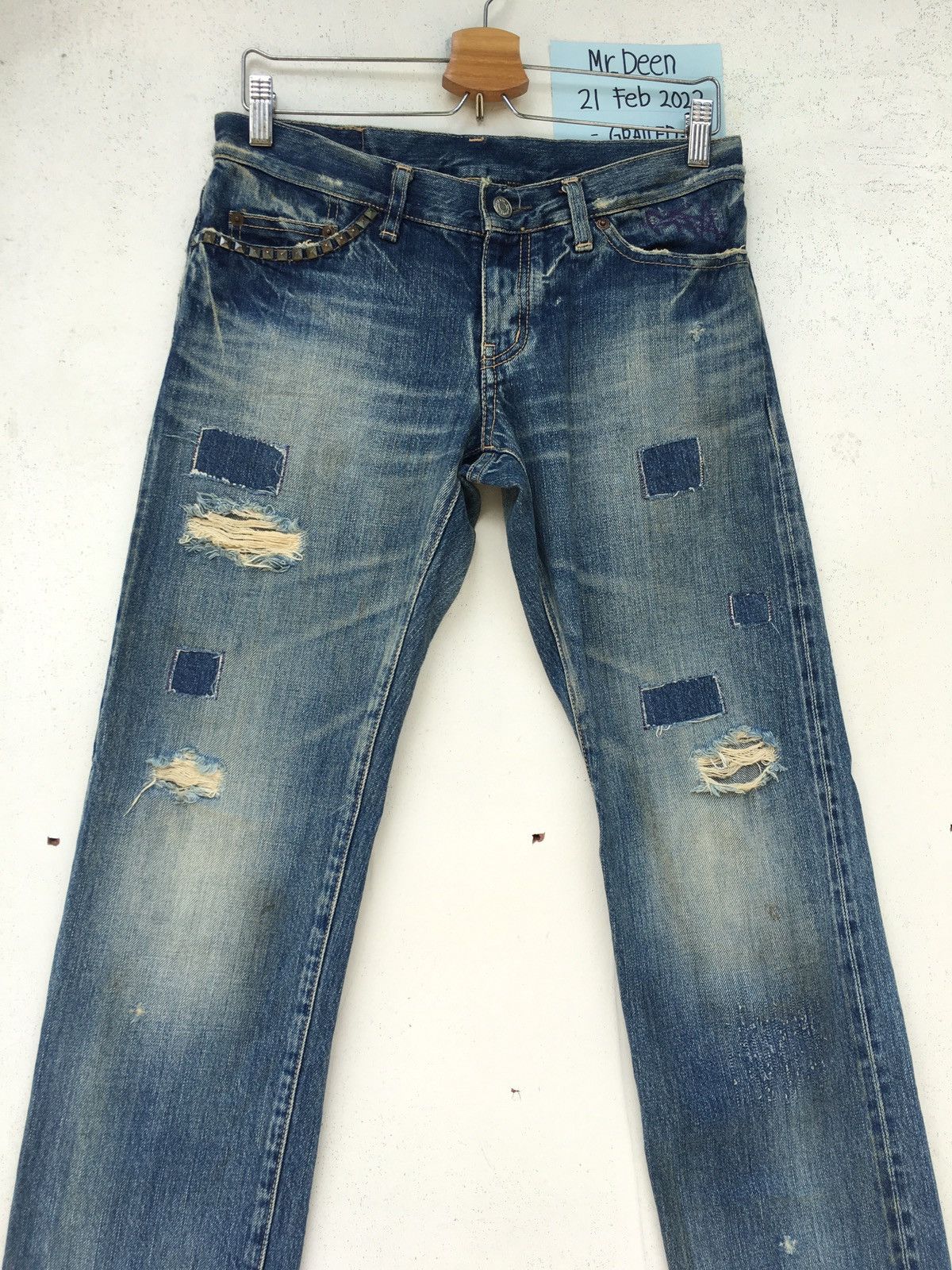Hysteric Glamour Rare Hysteric Glamour Kinky Distressed Patchwork Jeans Size US 30 / EU 46 - 5 Thumbnail