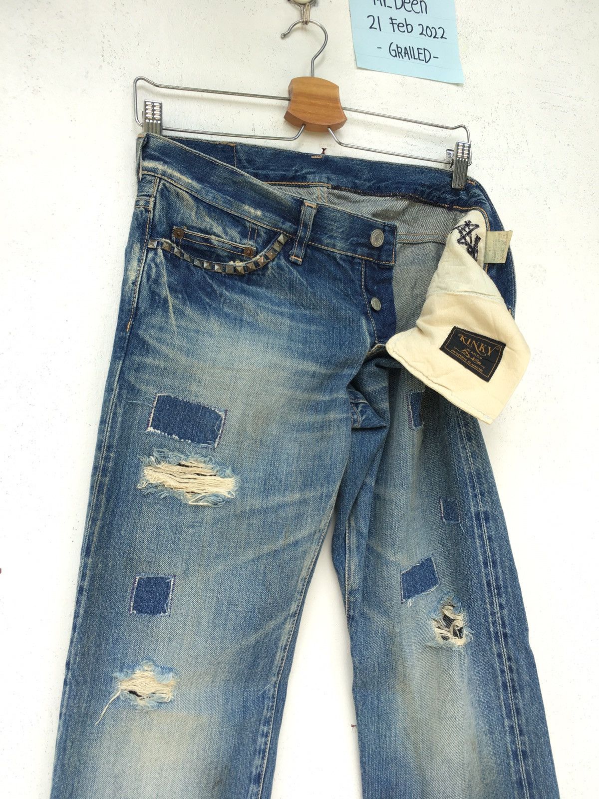 Hysteric Glamour Rare Hysteric Glamour Kinky Distressed Patchwork Jeans Size US 30 / EU 46 - 12 Thumbnail