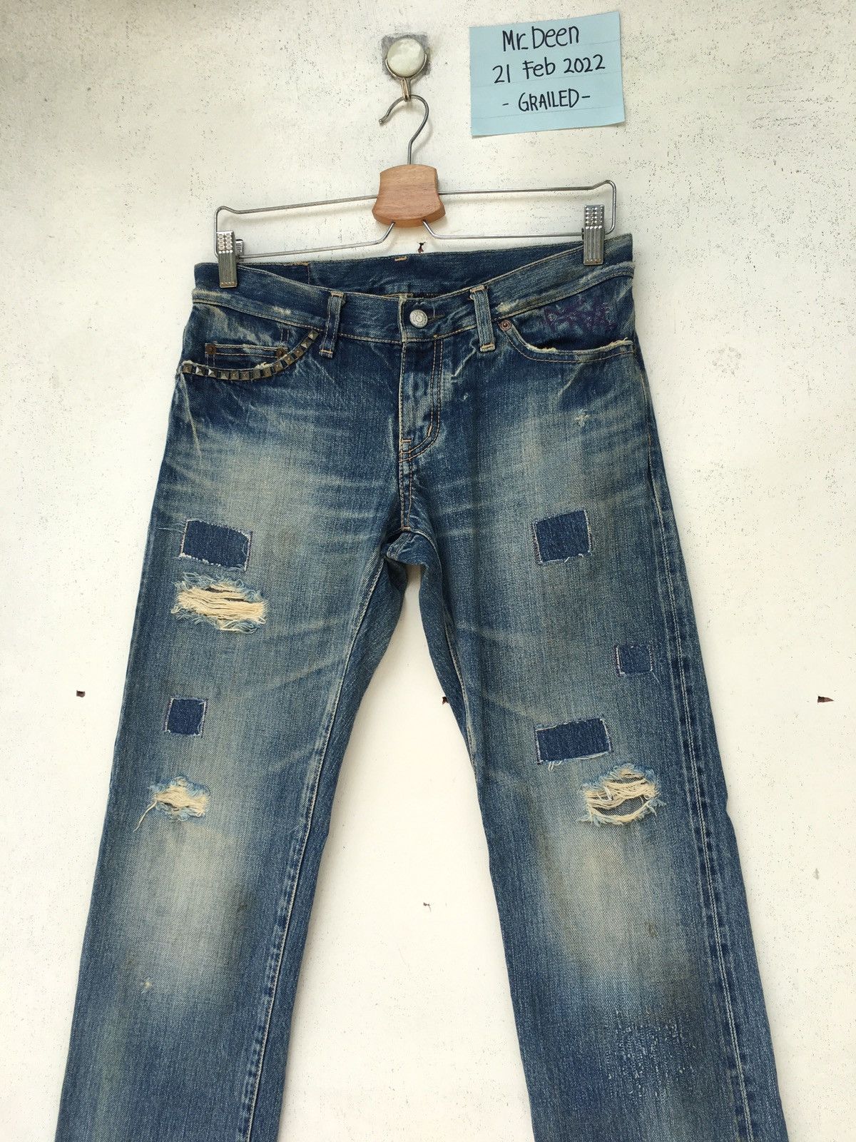 Hysteric Glamour Rare Hysteric Glamour Kinky Distressed Patchwork Jeans Size US 30 / EU 46 - 10 Thumbnail