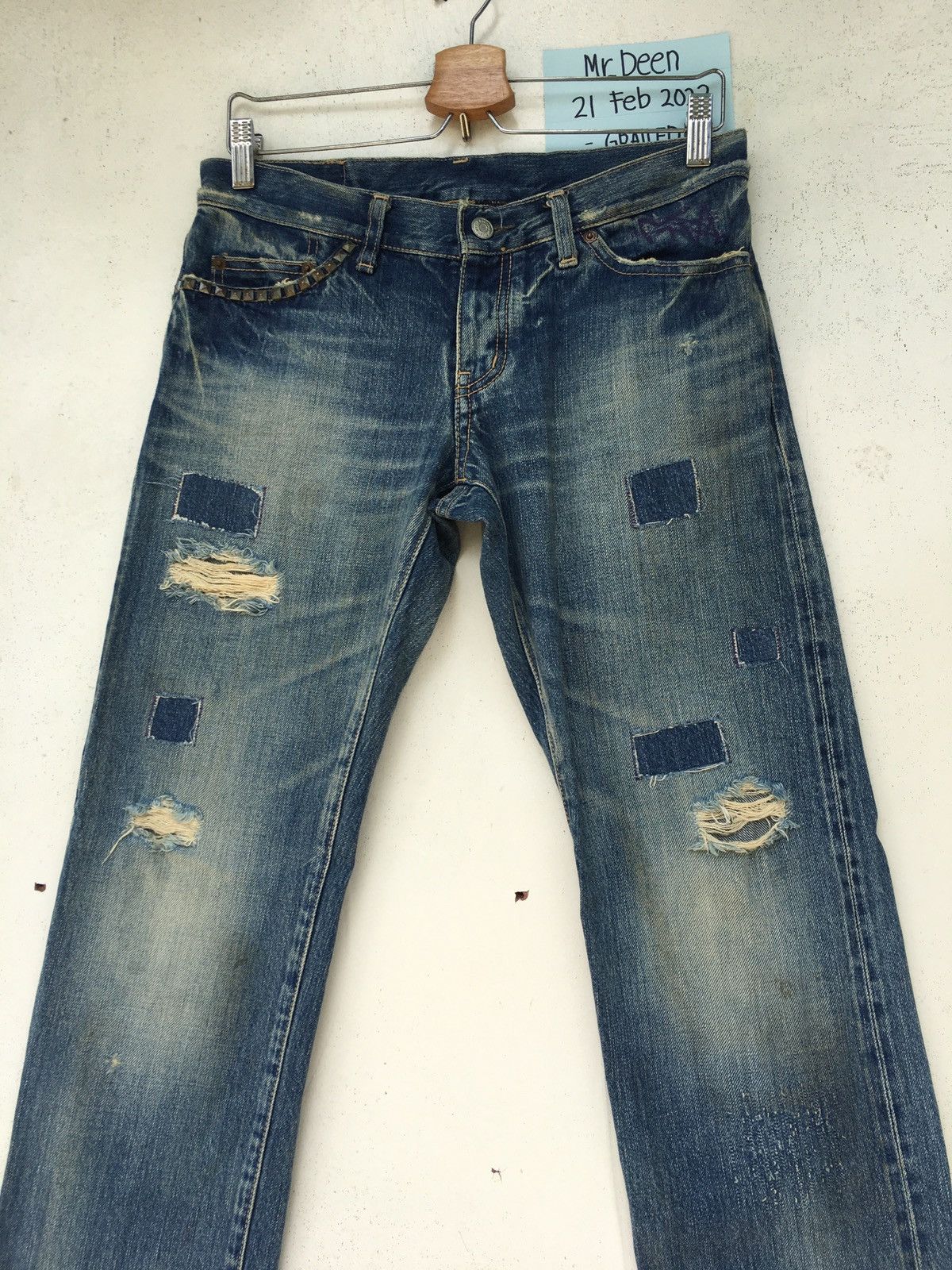Hysteric Glamour Rare Hysteric Glamour Kinky Distressed Patchwork Jeans Size US 30 / EU 46 - 7 Thumbnail