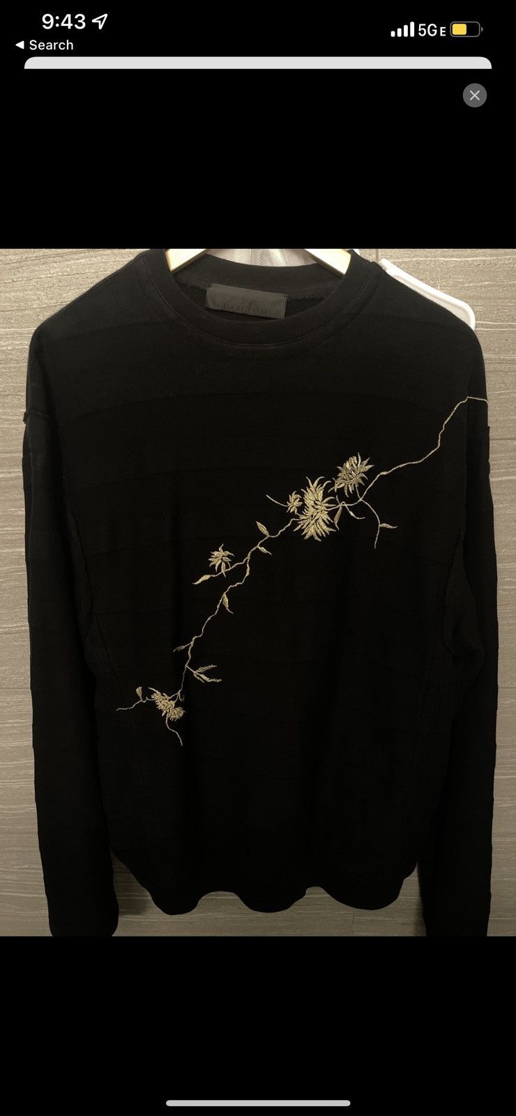 Haider Ackermann Haider Ackermann Gold oversized embroidered sweatshirt Size US M / EU 48-50 / 2 - 5 Thumbnail